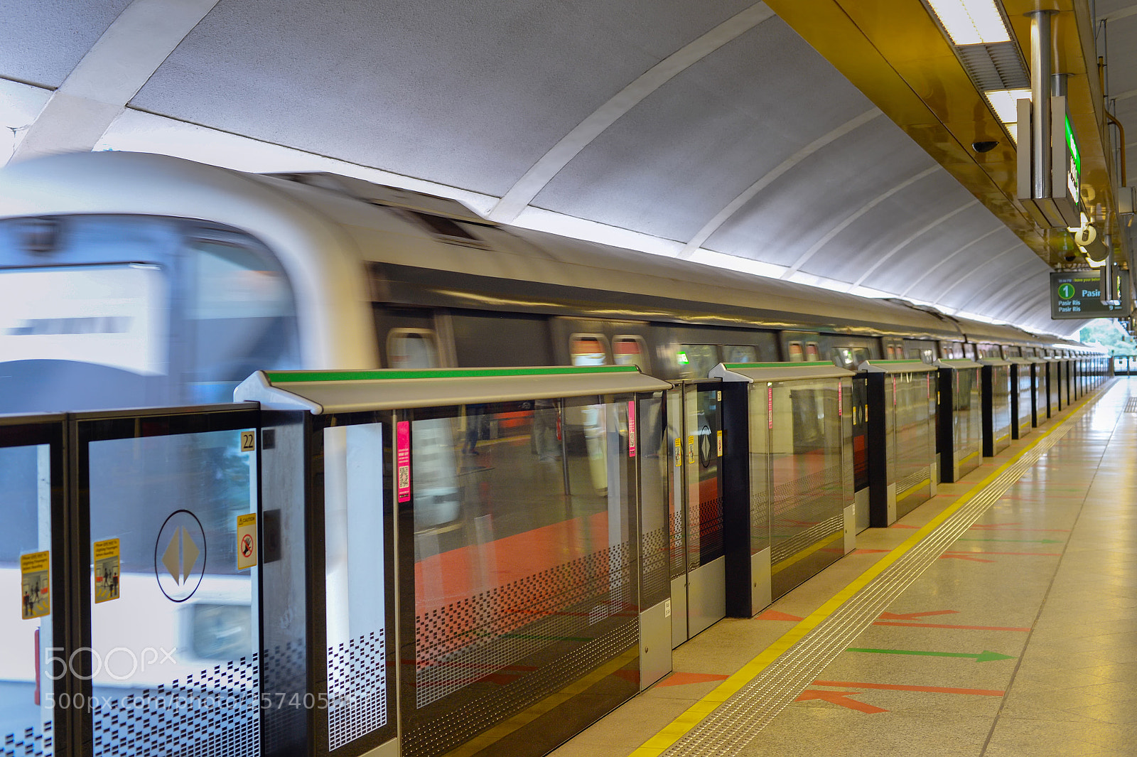 Nikon Df sample photo. Empty subway train station photography