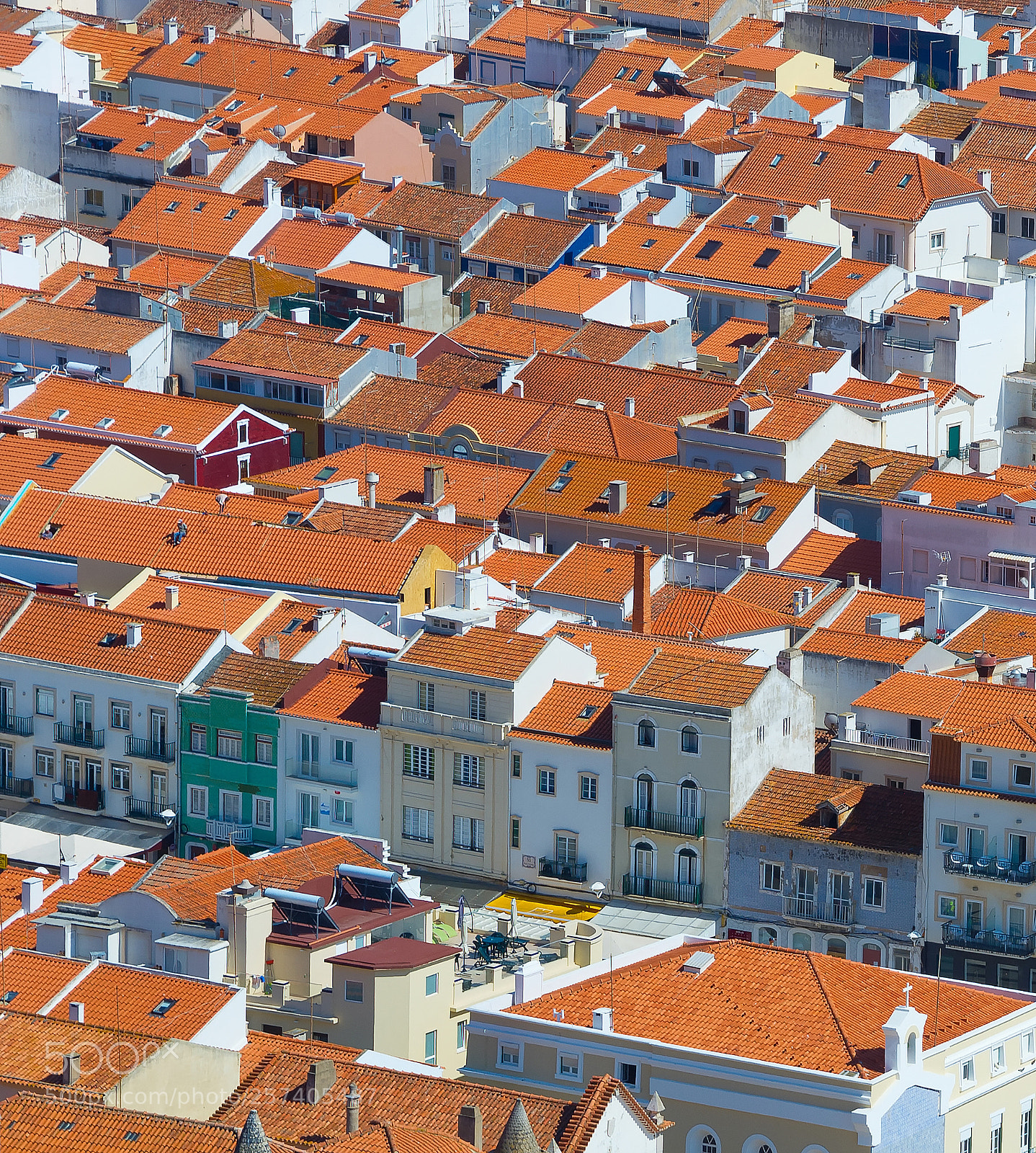 Nikon Df sample photo. Portugal red roofs aerial photography