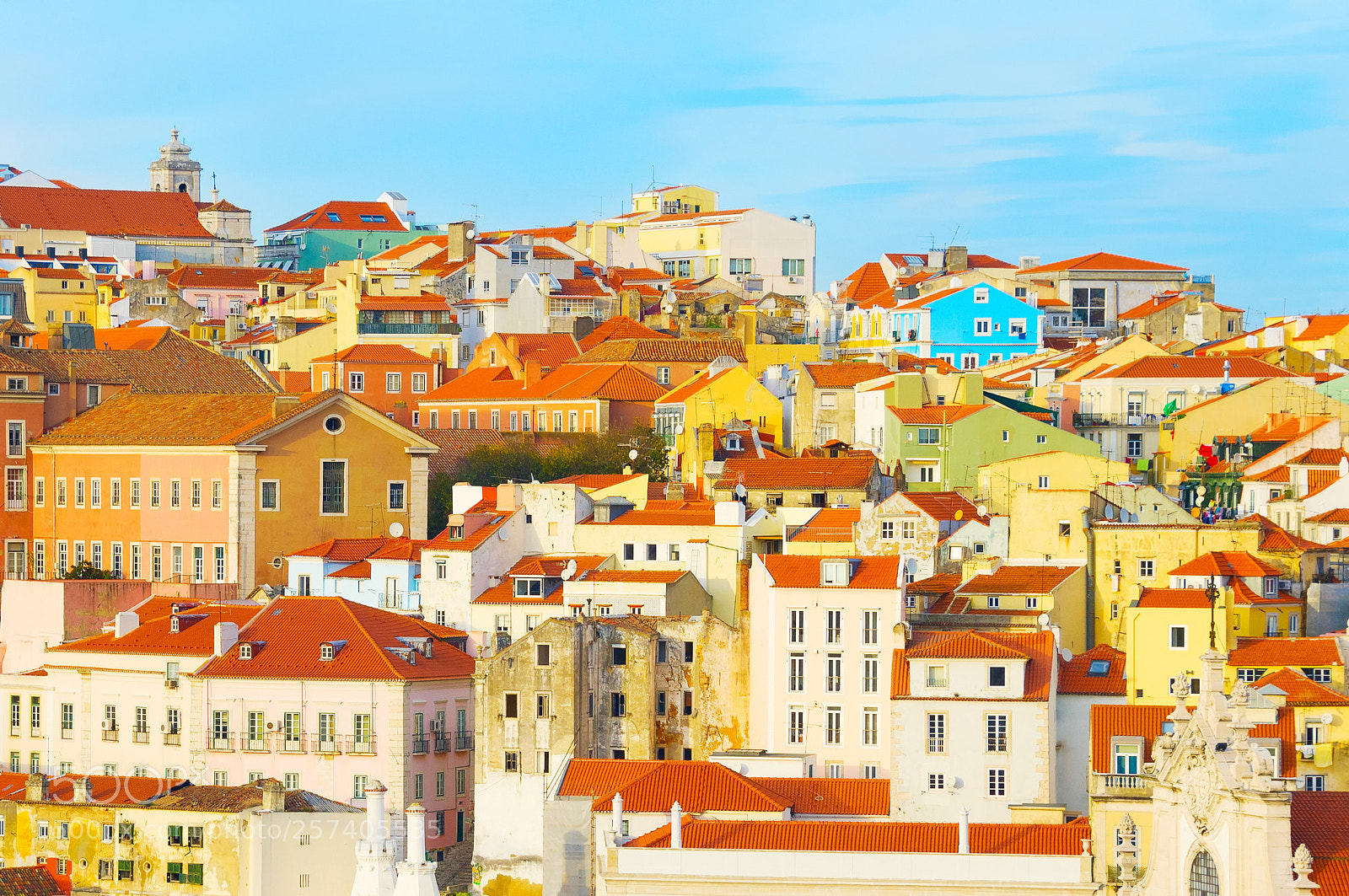 Nikon Df sample photo. Lisbon old town skyline photography