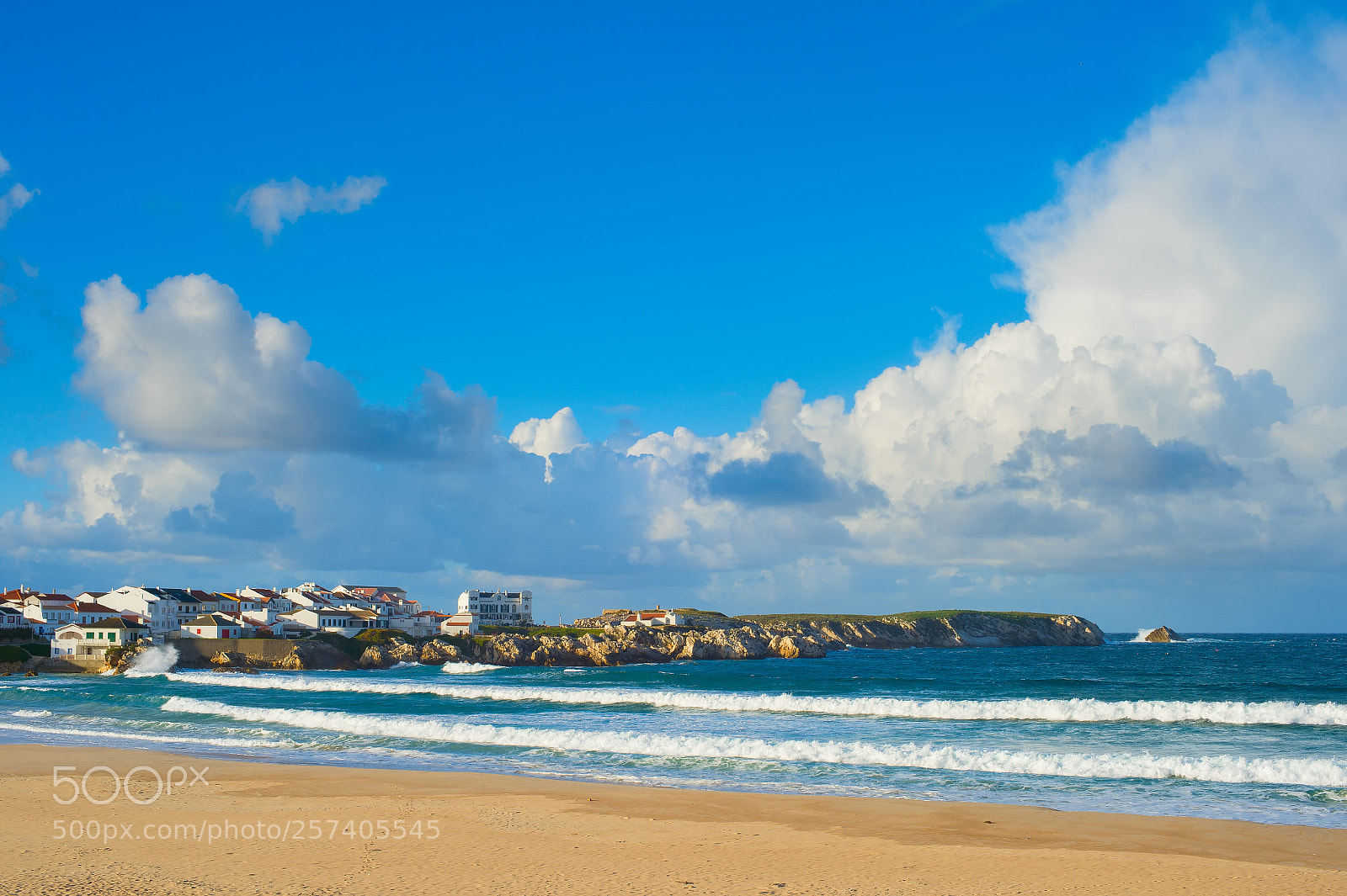 Nikon Df sample photo. Ocean seashore town. baleal photography