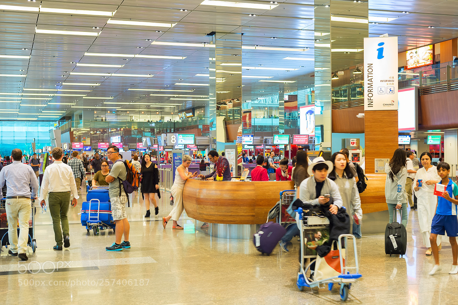Nikon Df sample photo. People changi airport hall photography