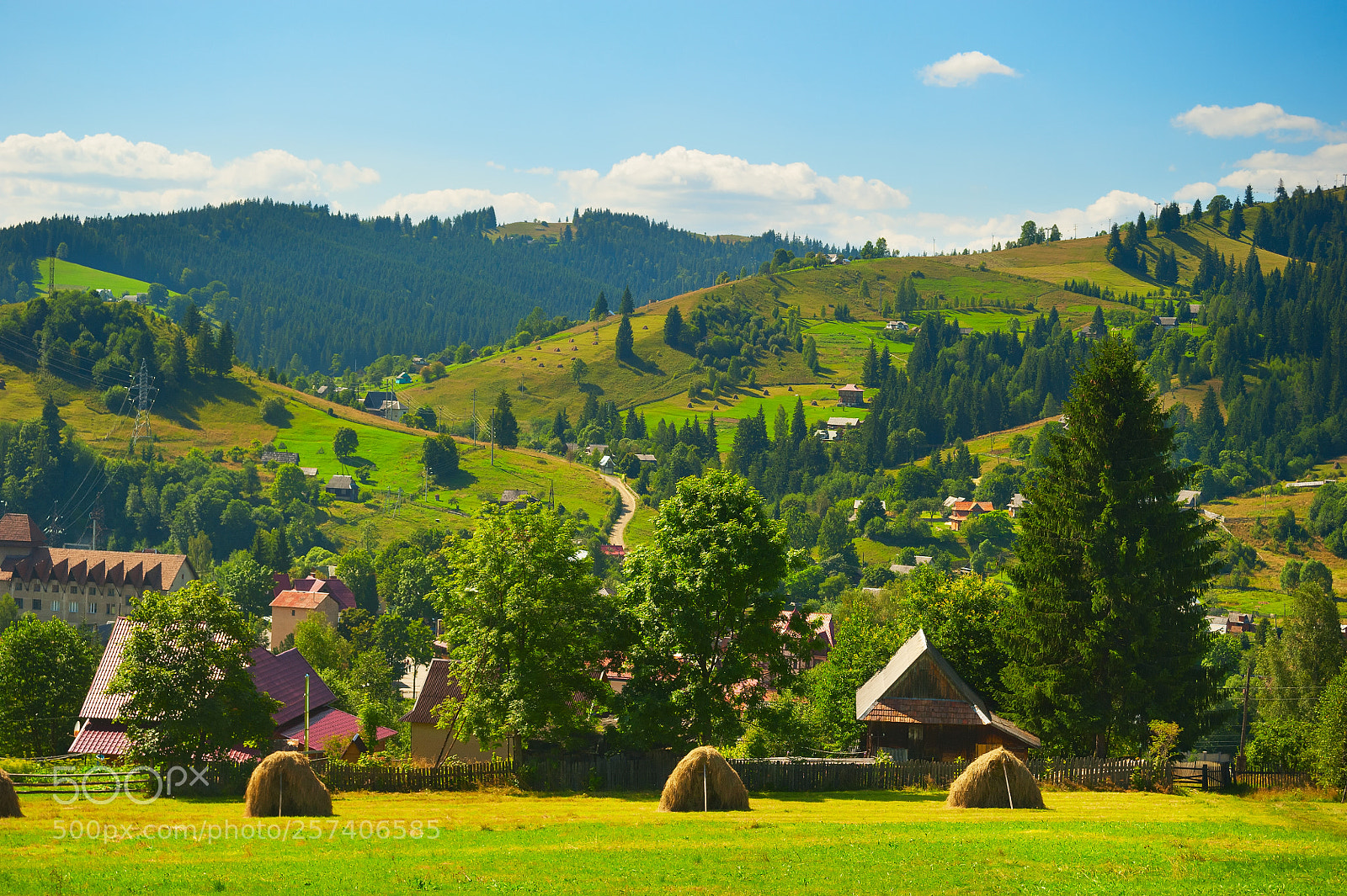 Nikon D700 sample photo. Carpathians mountains village landscape photography