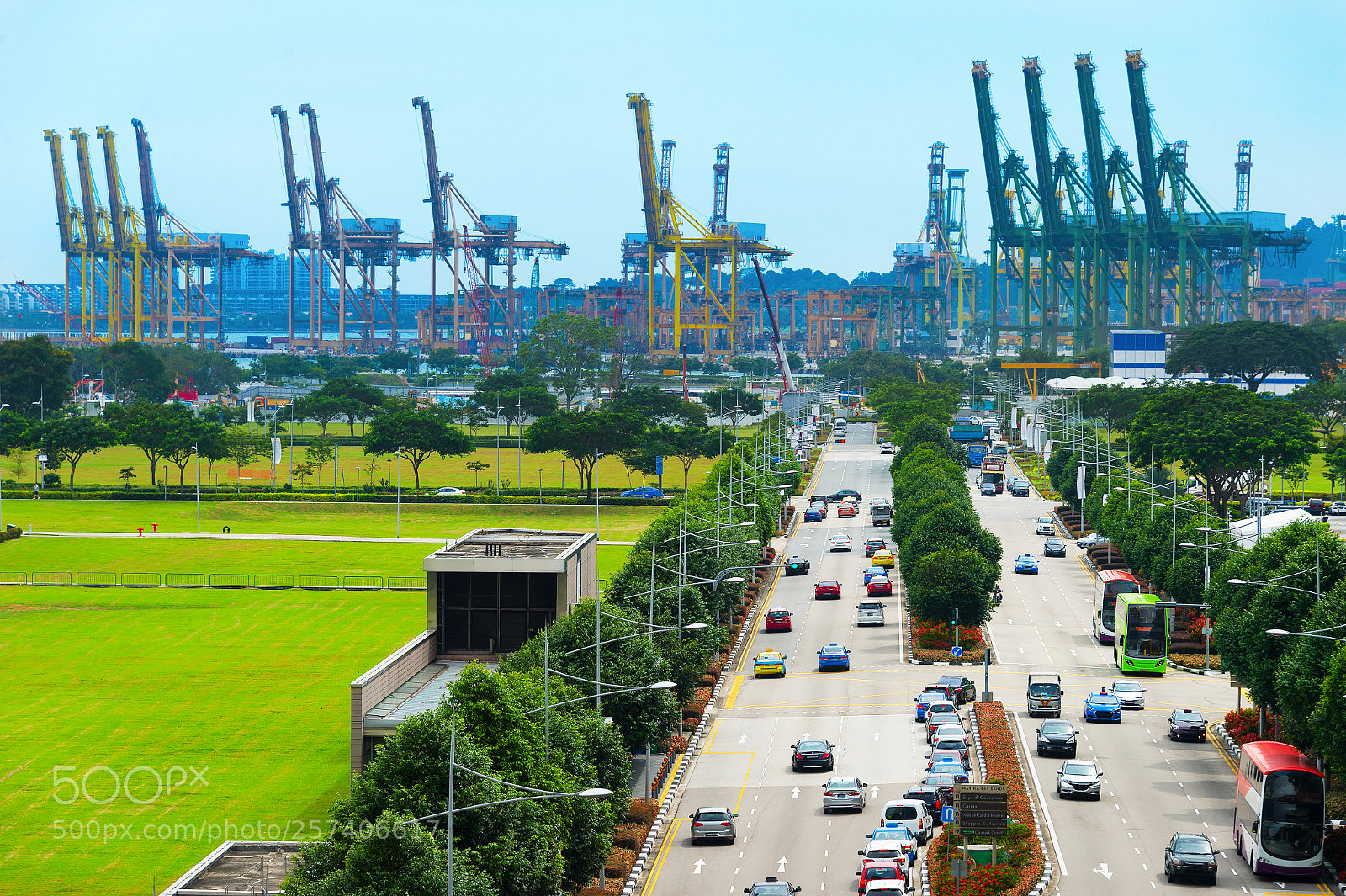 Nikon Df sample photo. Road to singapore industrial photography