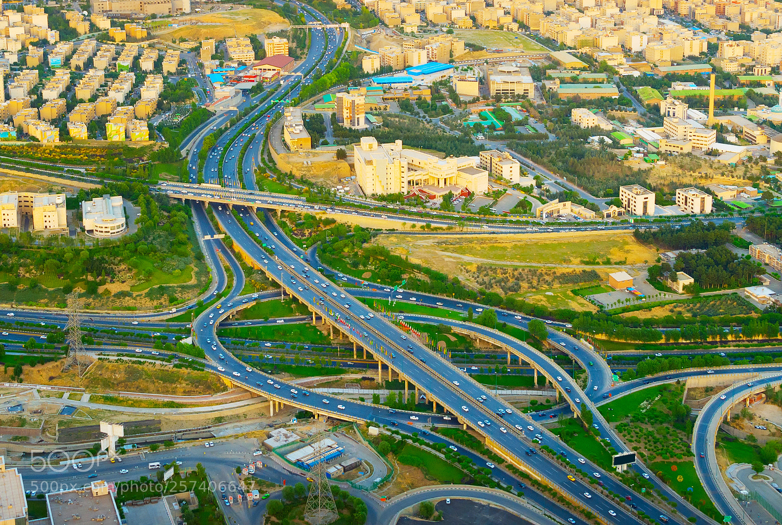 Nikon Df sample photo. Aerial view overpass. tehran photography