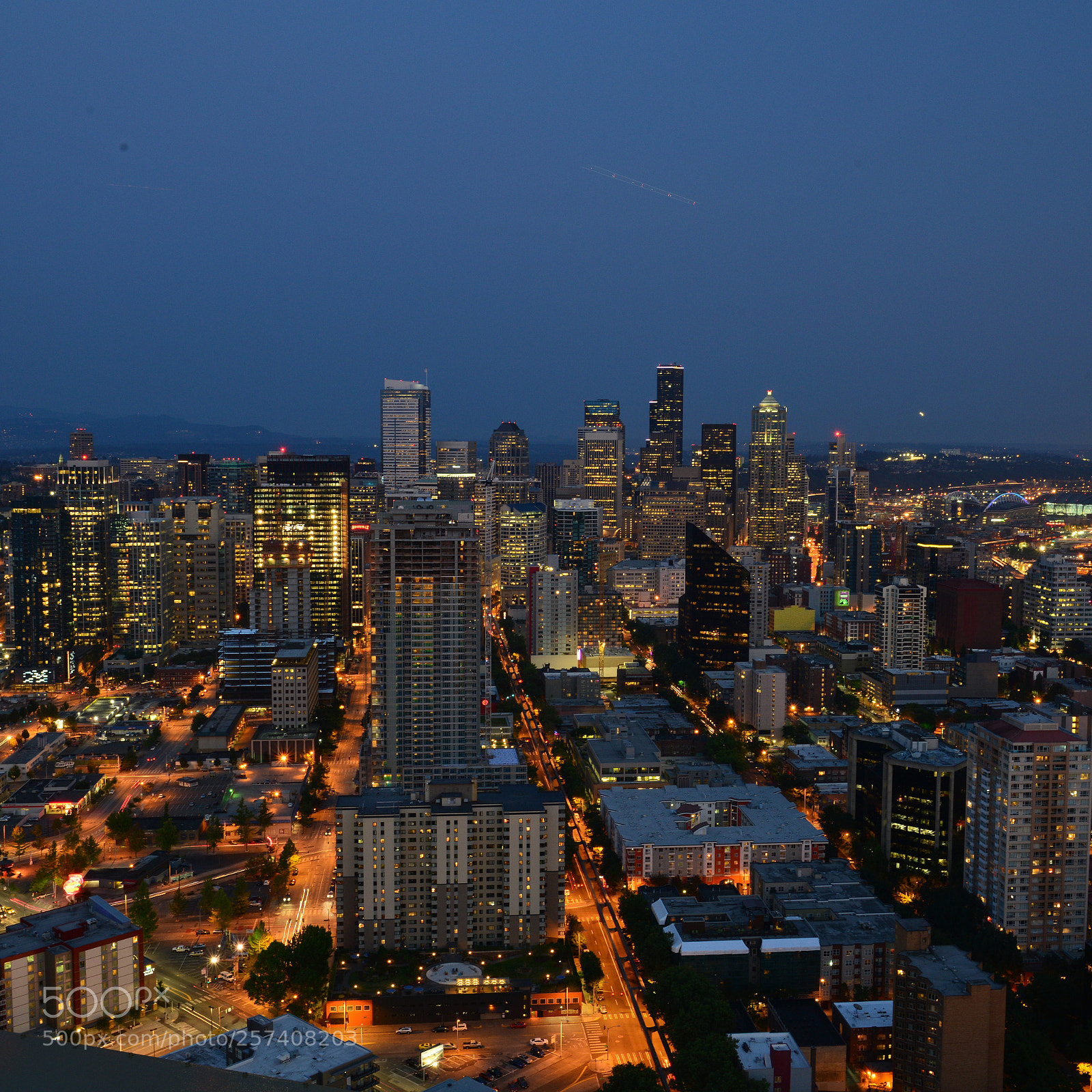 Nikon D800E sample photo. Night @ space needle photography