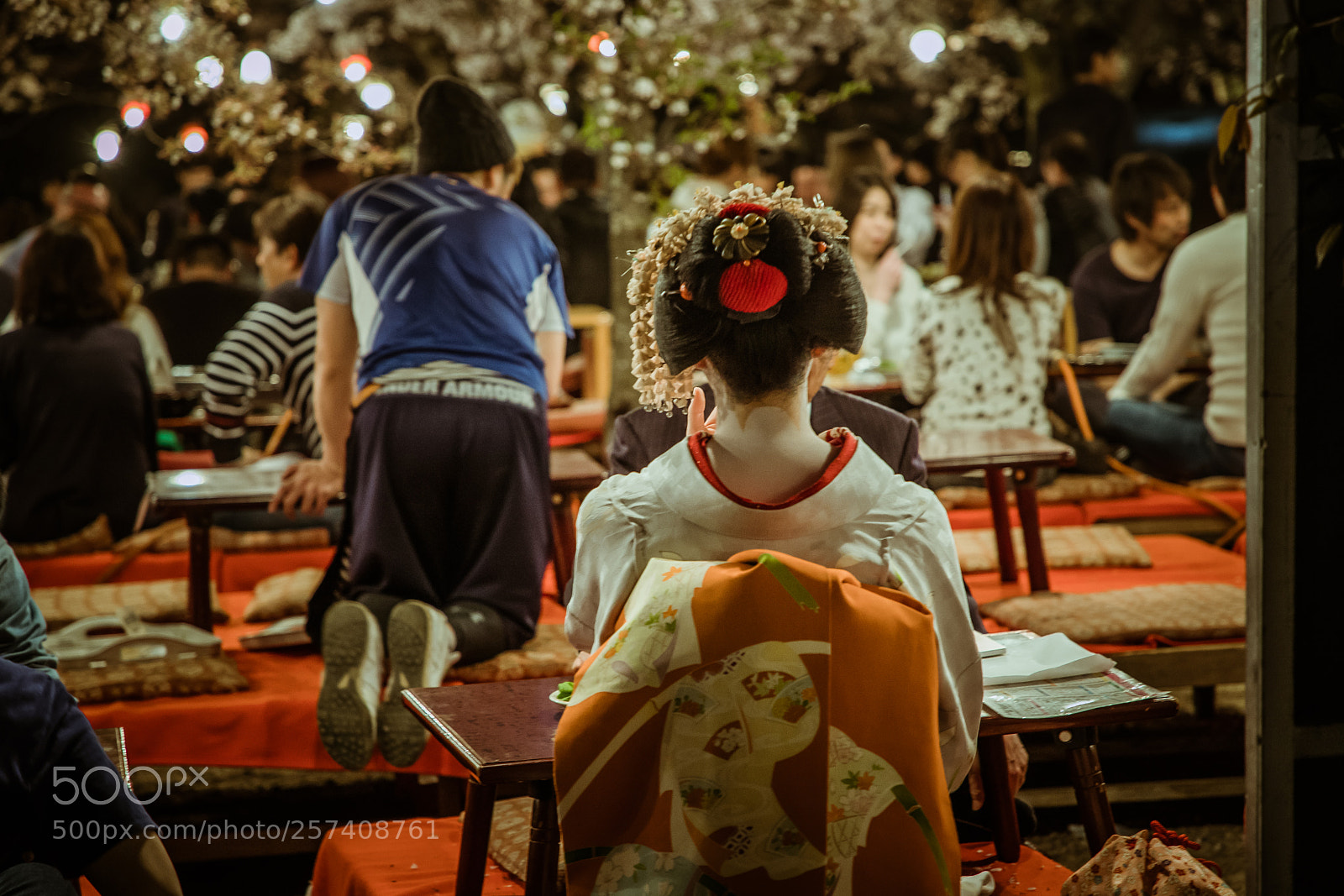 Canon EOS 6D Mark II sample photo. Geisha; in sakura season photography