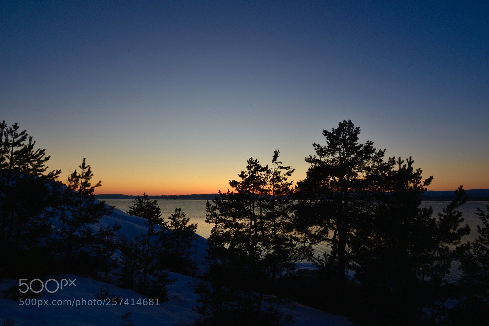 Nikon D800E sample photo. Sunset oslo fjord,  winter photography