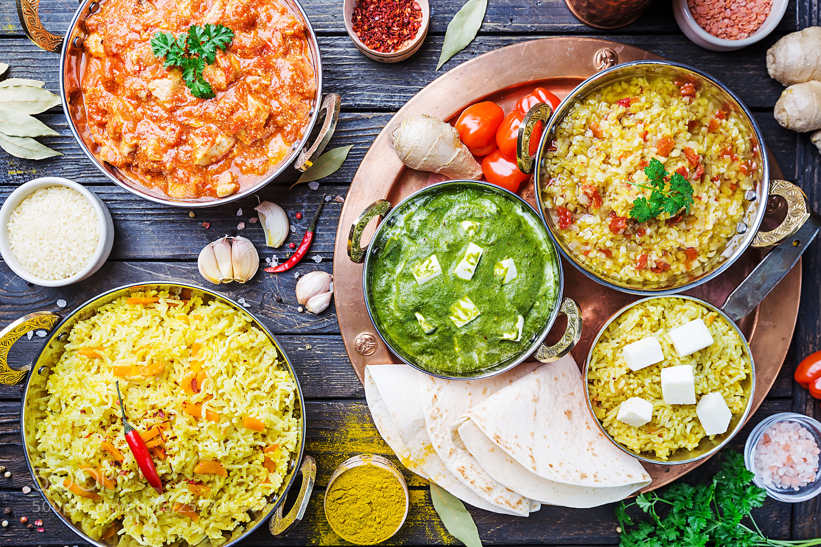 Canon EOS 6D sample photo. Assorted indian food photography