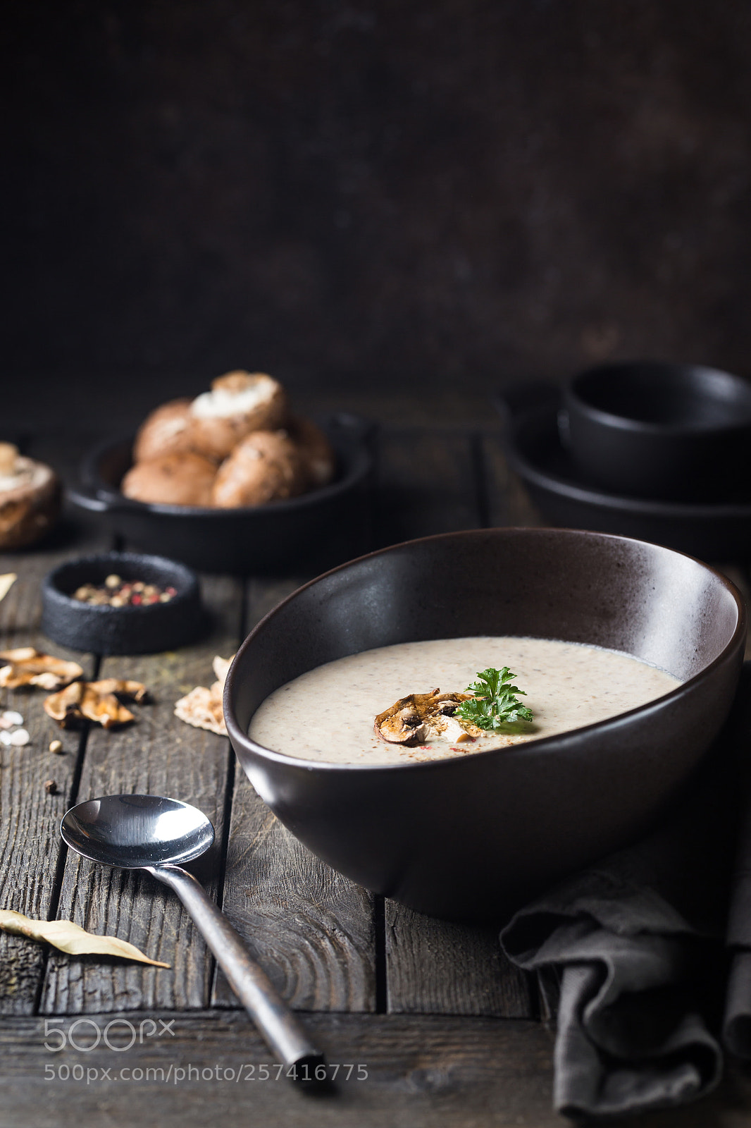 Canon EOS 6D sample photo. Mushroom cream soup photography