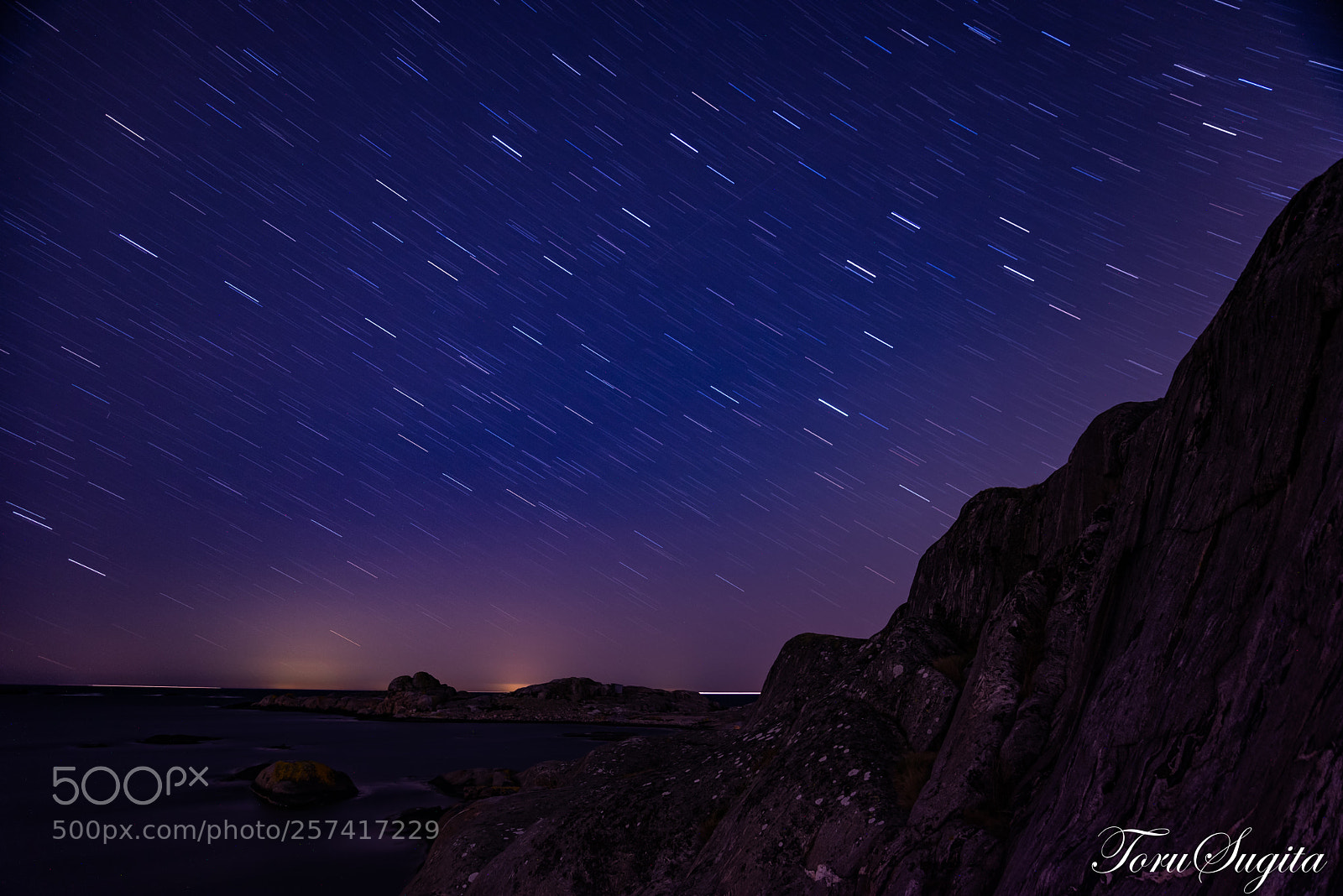 Nikon D610 sample photo. Star line at coast photography