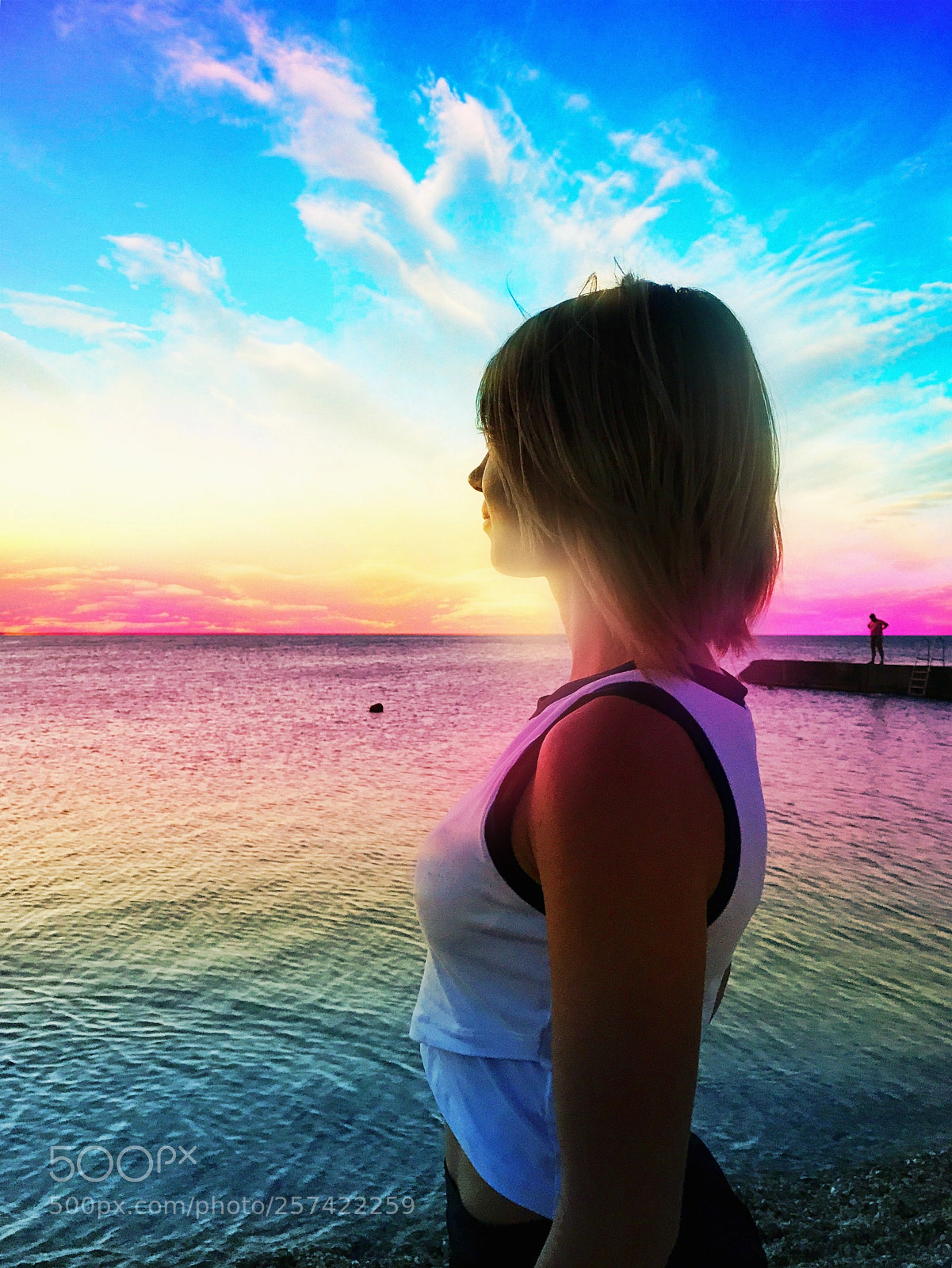 Apple iPhone 7 sample photo. Sunset girl photography