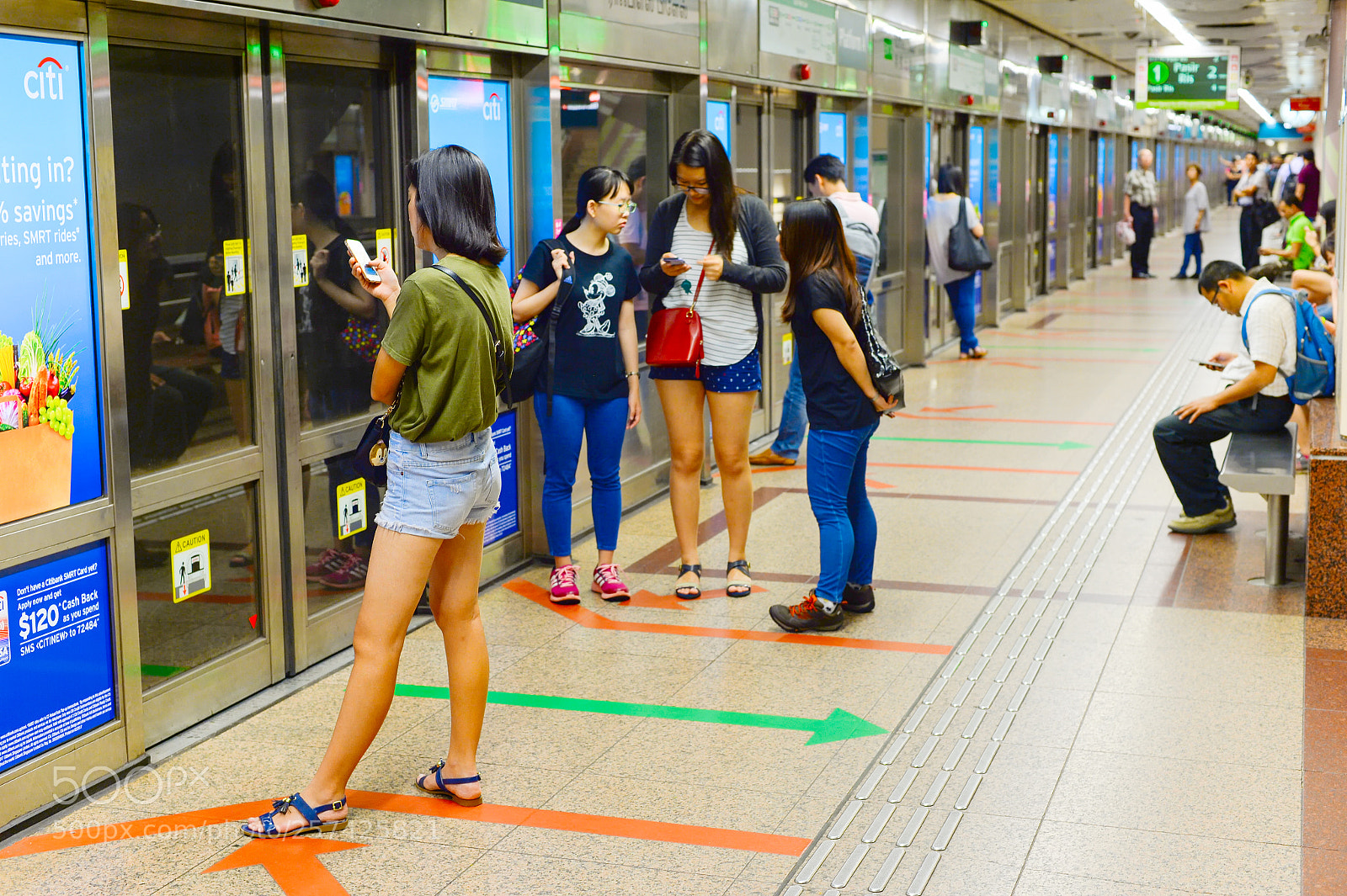 Nikon Df sample photo. Underground metro train station photography