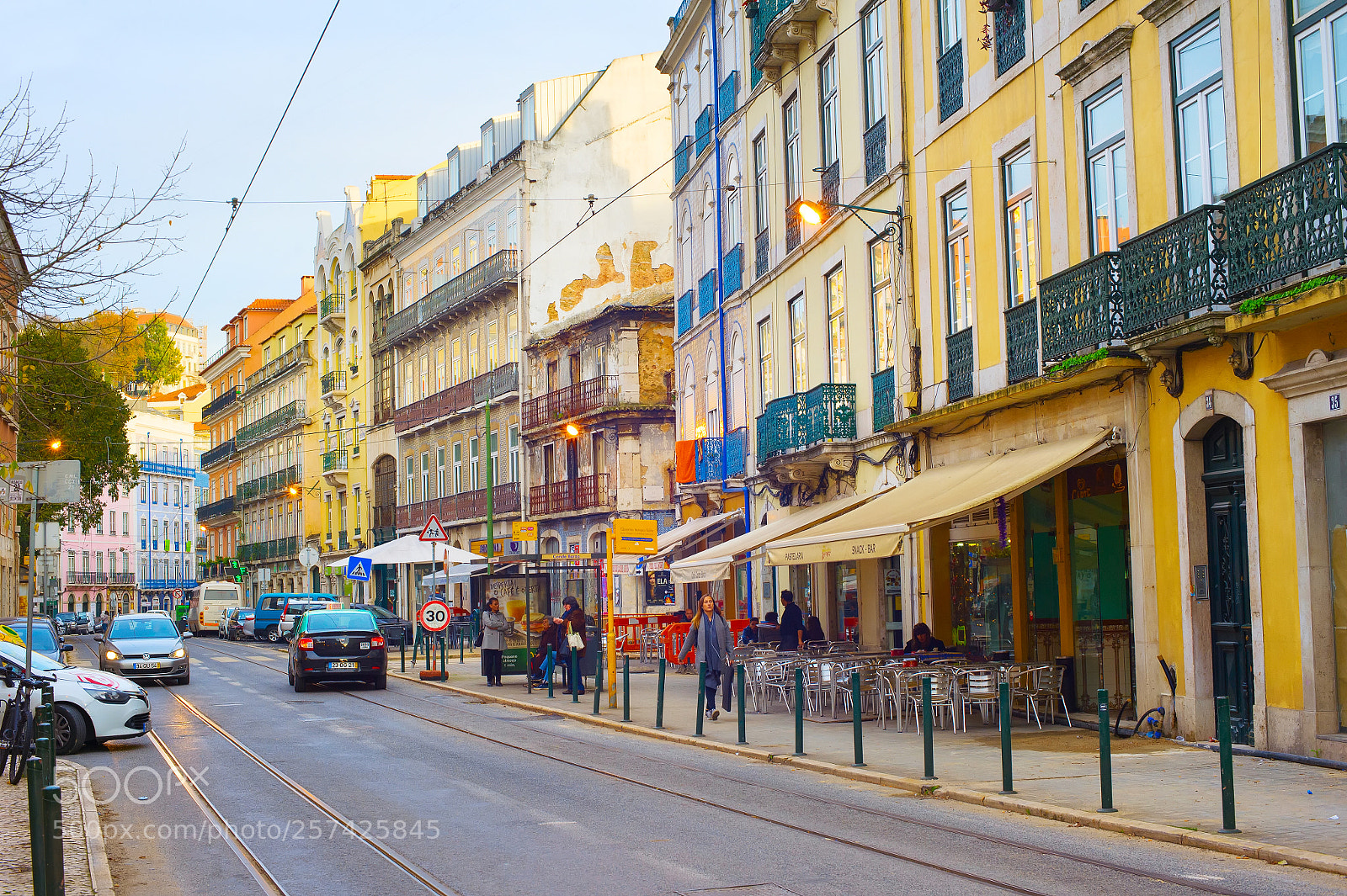 Nikon Df sample photo. Lisbon old town street photography