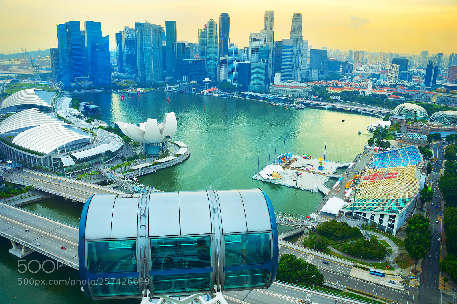 Nikon Df sample photo. Singapore flyer, downtown core photography