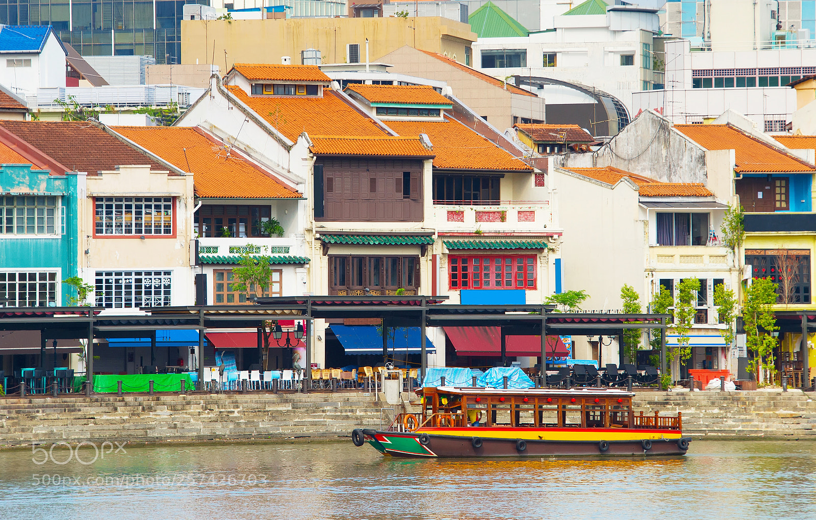 Nikon Df sample photo. Tourist district boat quay photography