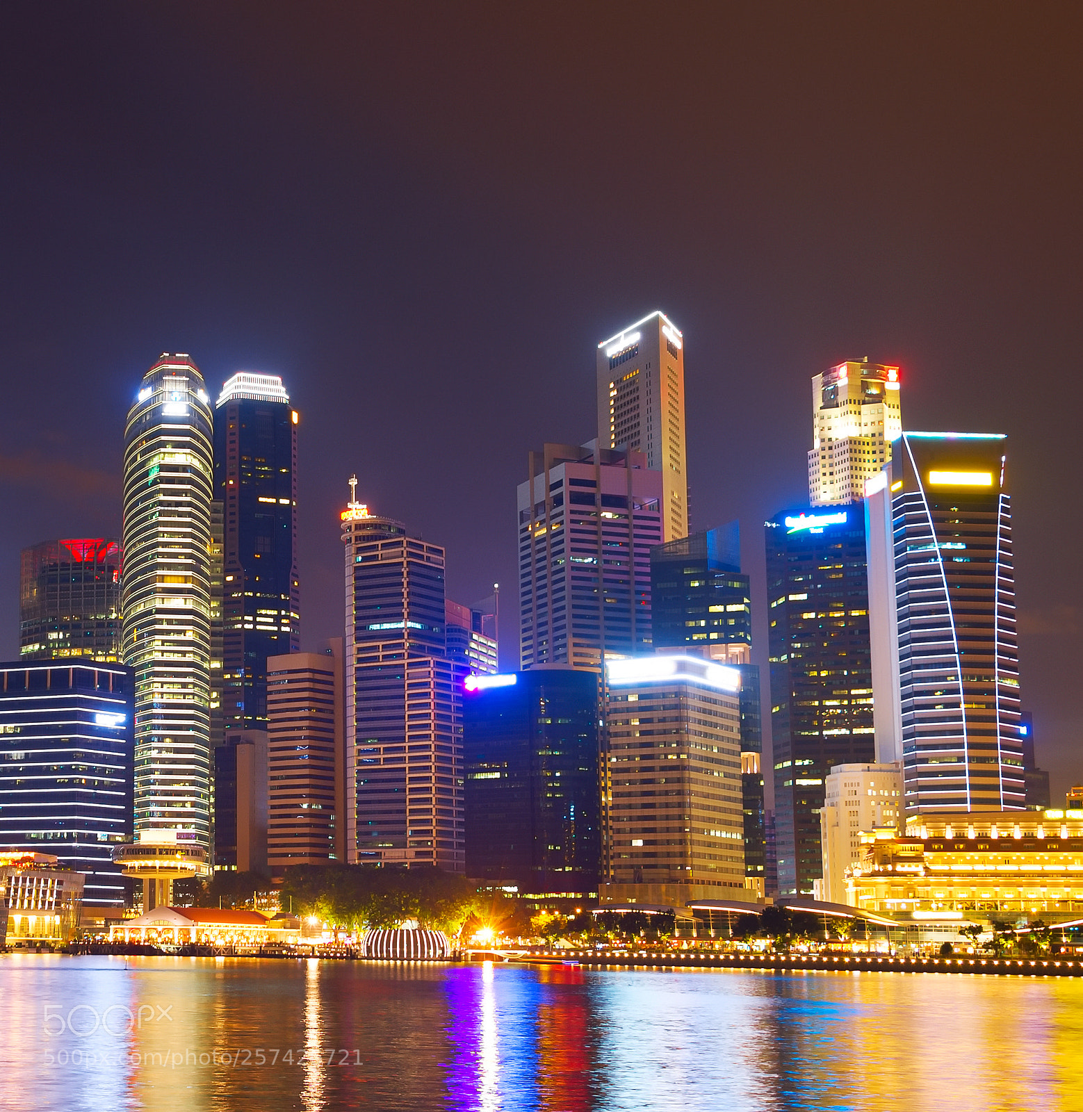 Nikon Df sample photo. Singapore downtown  at night photography