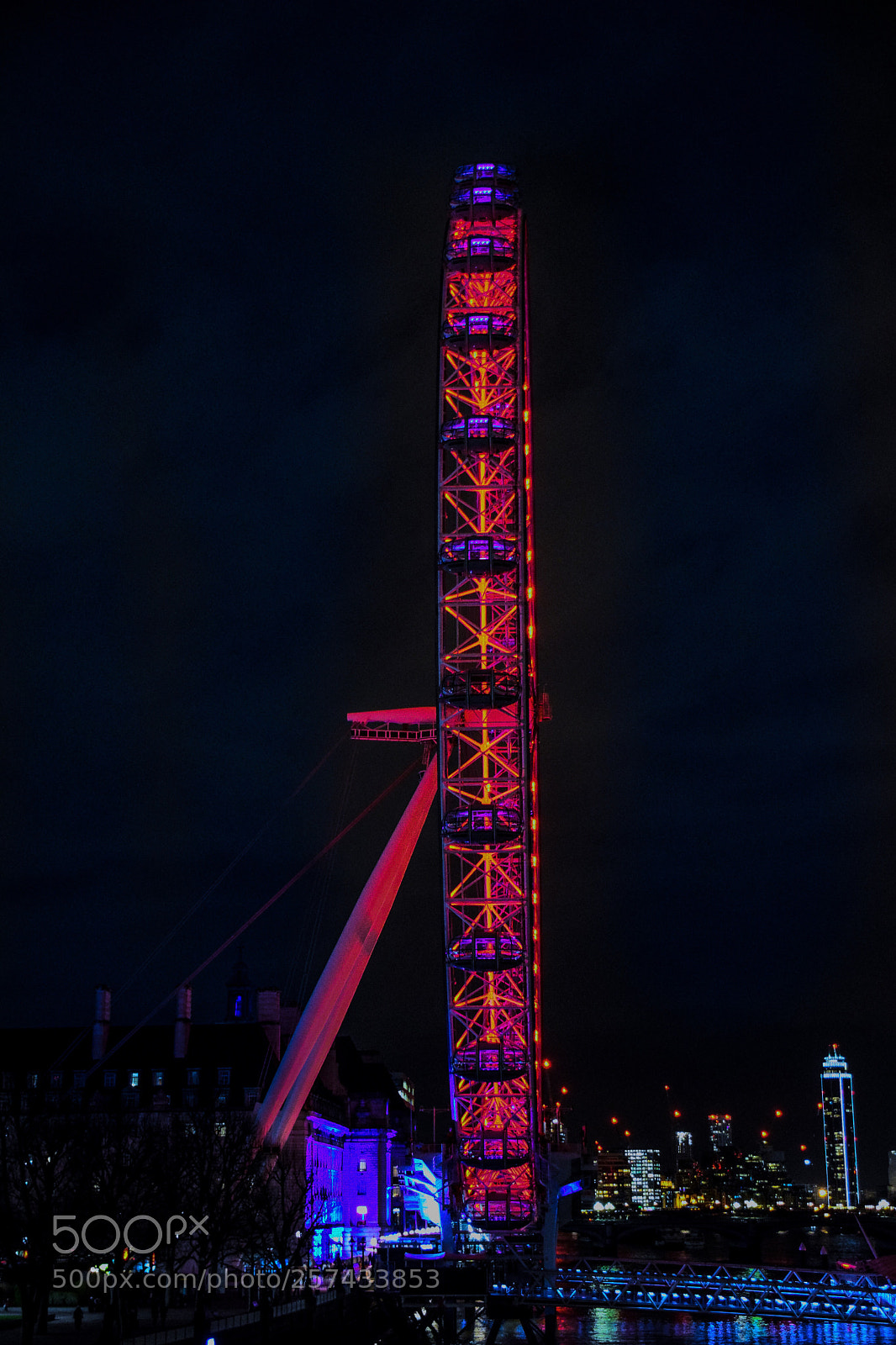 Nikon D3300 sample photo. London eye at night. photography