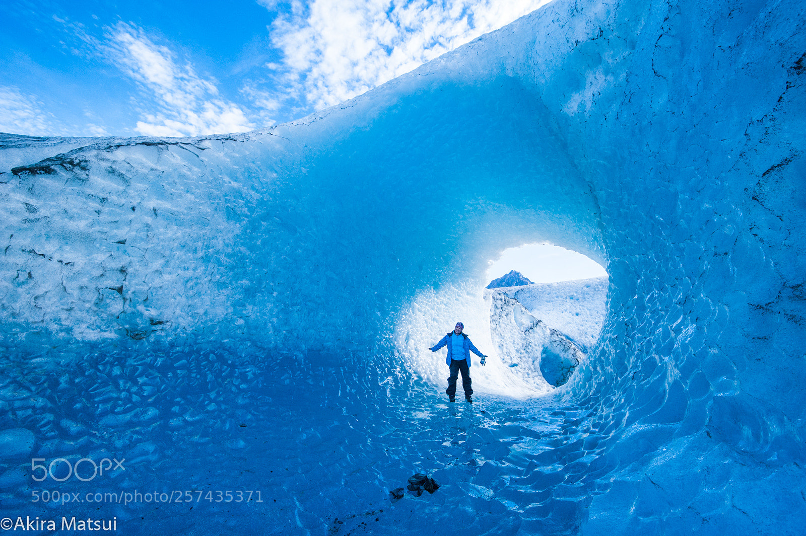Nikon D3 sample photo. Blue hole of glacier photography