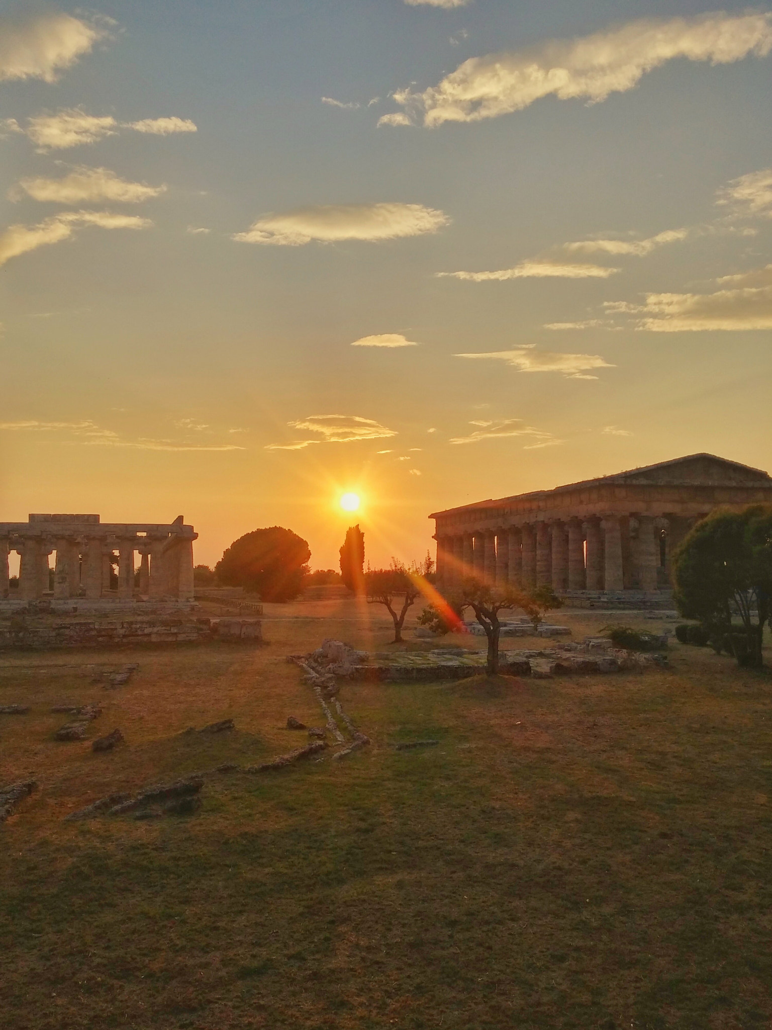 LG G3 sample photo. Paestum sunset photography