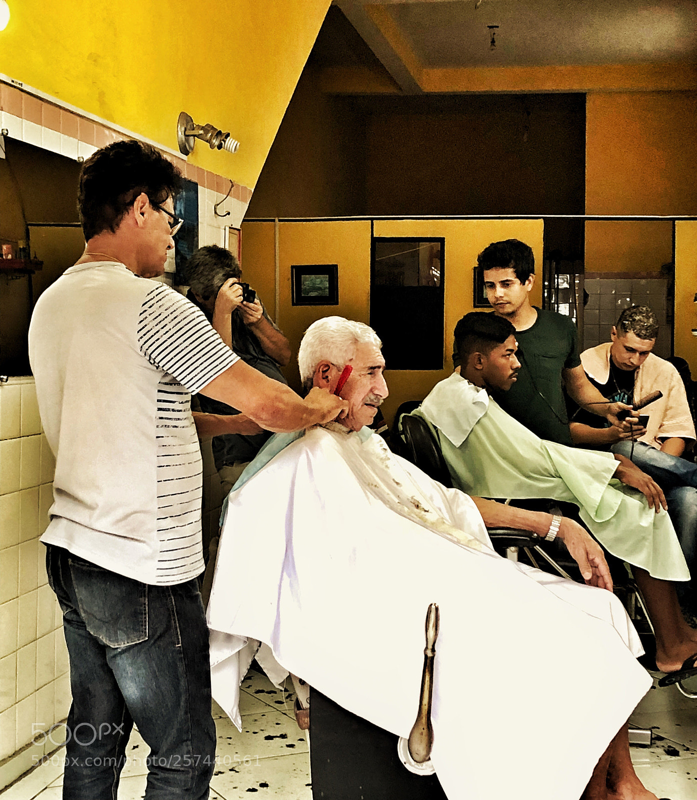 Apple iPhone 8 Plus sample photo. At the barbershop photography