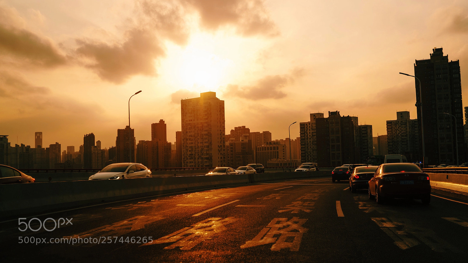Sony a7R II sample photo. Sunset | shanghai nanpu bridge photography