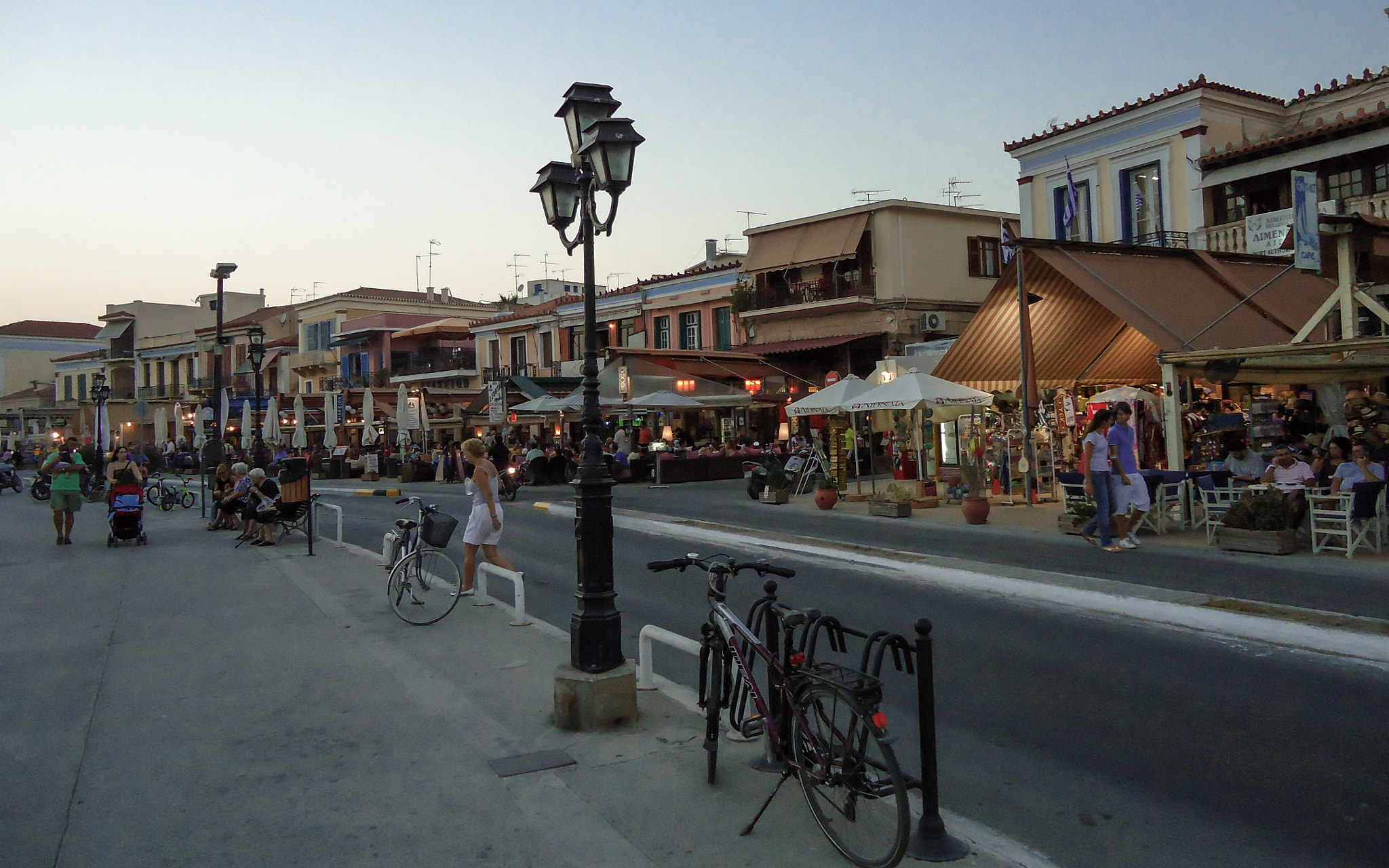 Sony Cyber-shot DSC-W320 sample photo. Aegina island coastal walk in the dusk photography