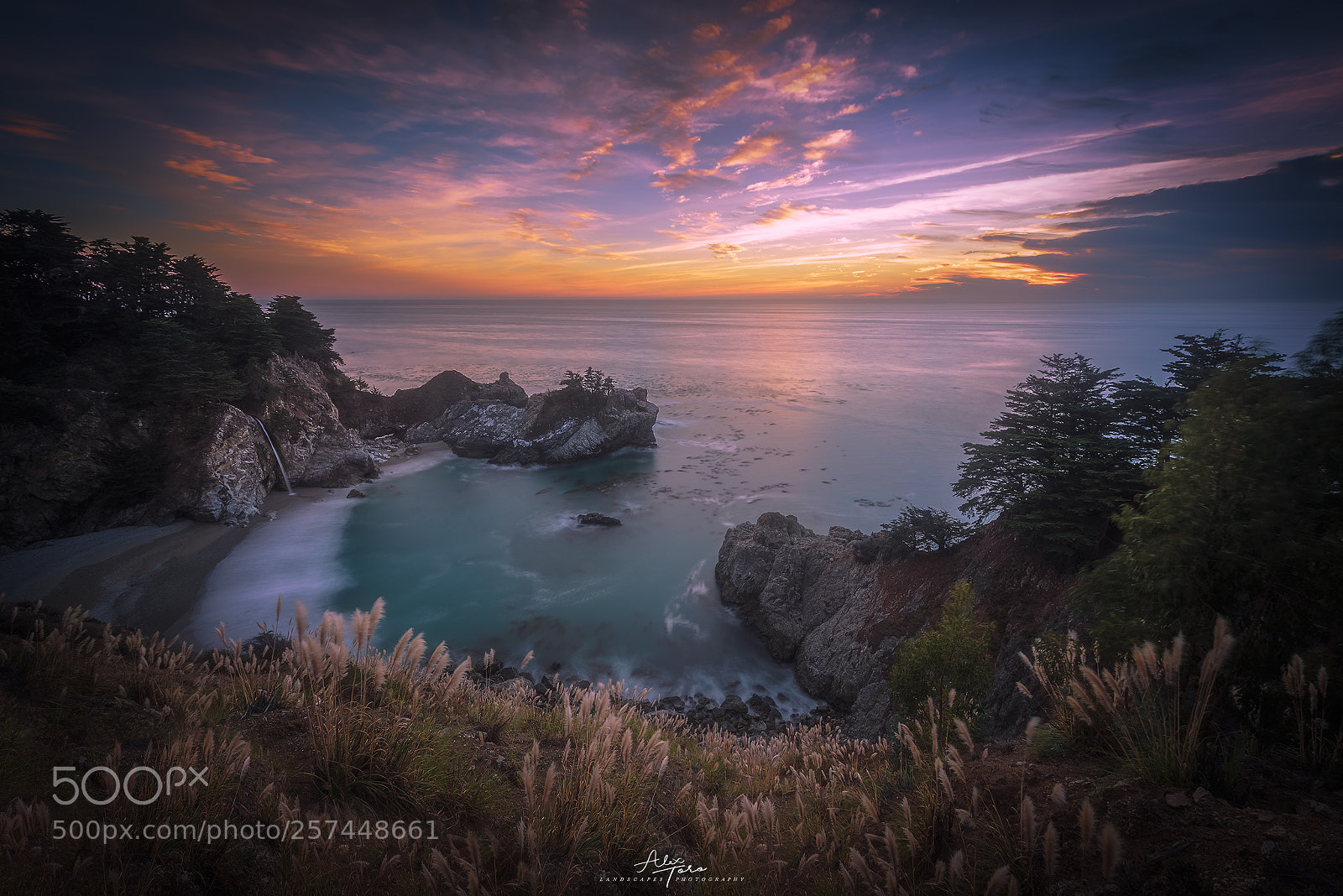Nikon D750 sample photo. L-083-mcway falls sunset photography