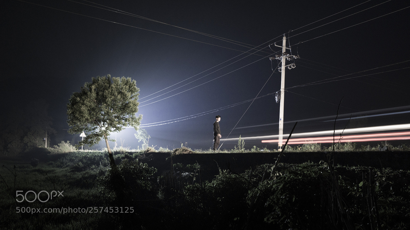 Sony a6000 sample photo. Night outside the village photography