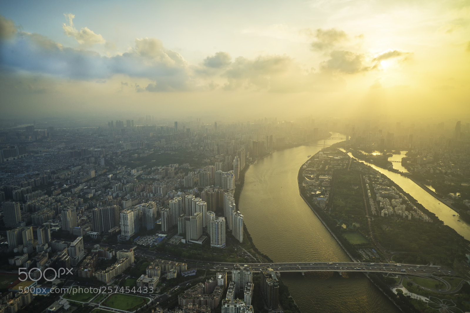 Sony a7R II sample photo. Sunset over guangzhou tower. photography