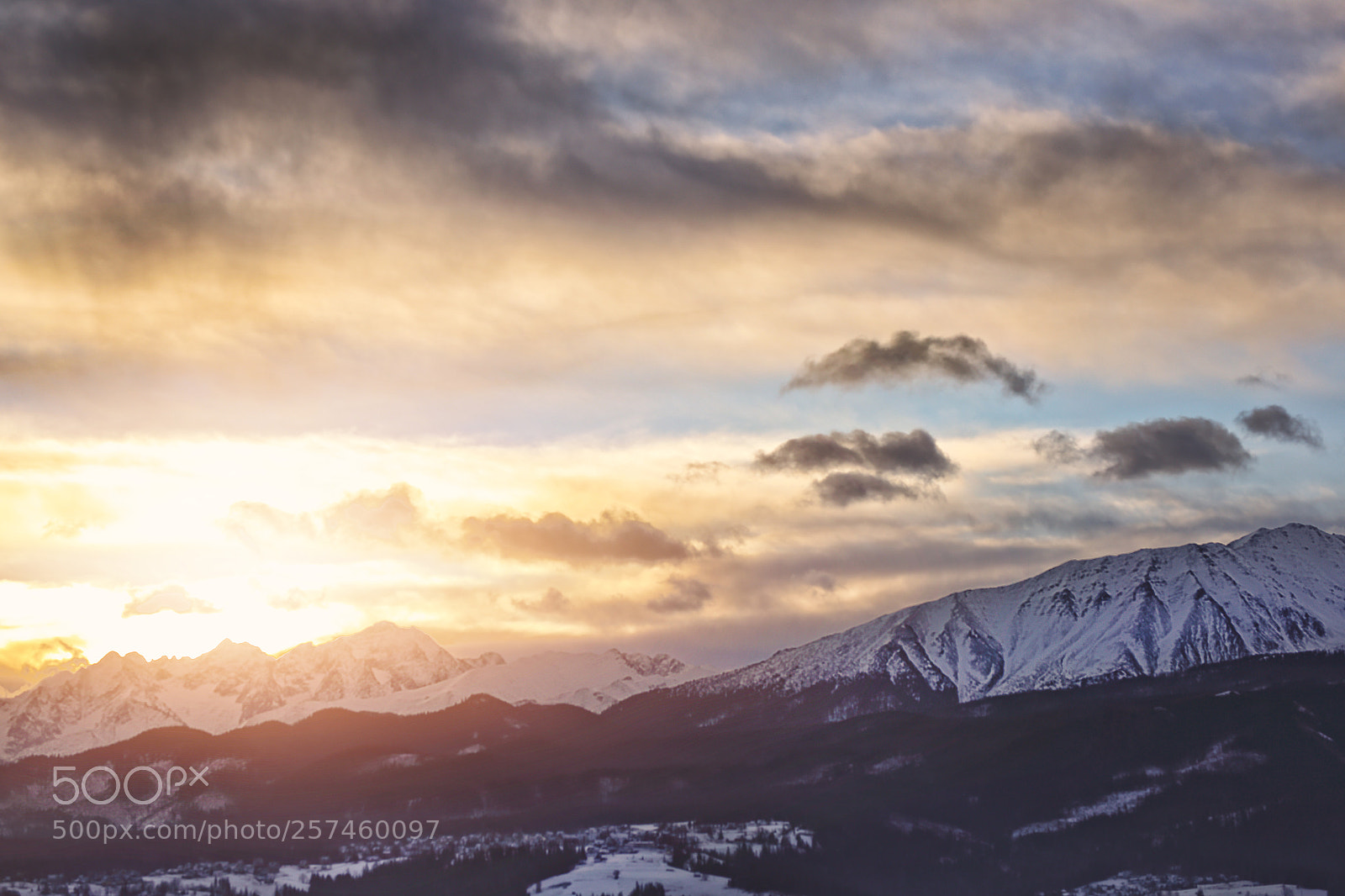 Canon EOS 6D sample photo. Sunrise over polish tatra photography