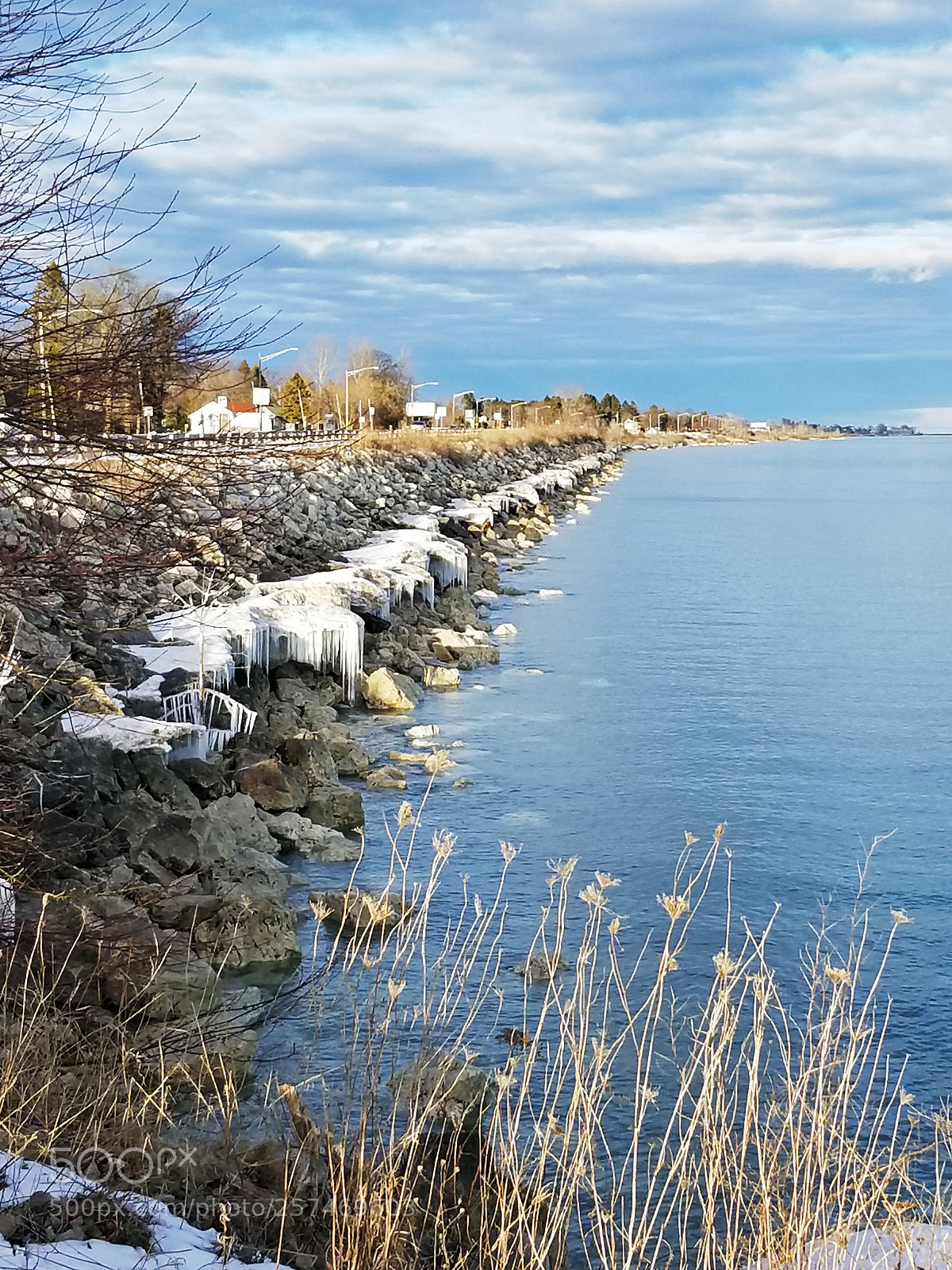 Samsung Galaxy S8 sample photo. Icy shoreline photography
