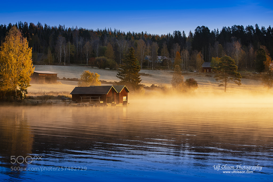 Nikon D610 sample photo. Boat house and morning photography