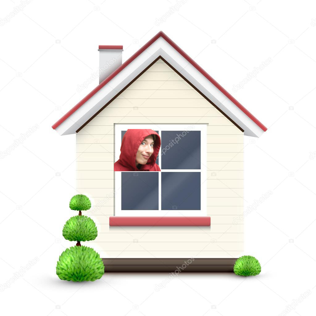 depositphotos stock illustration house with a big window