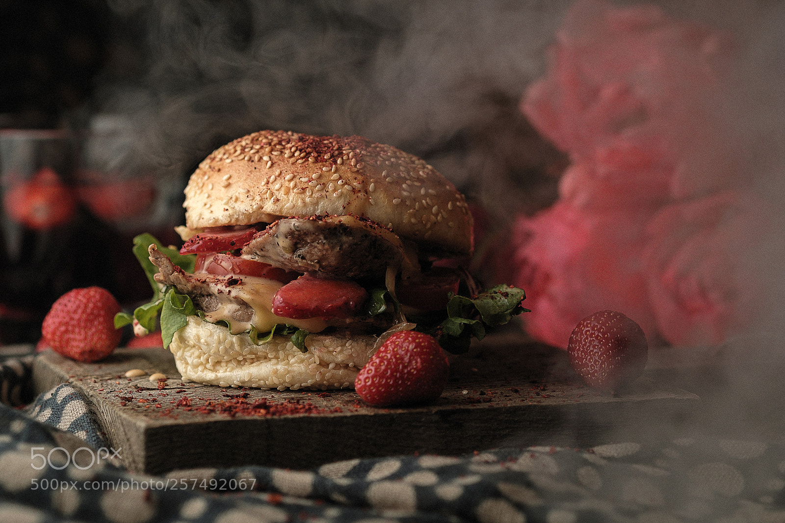 Fujifilm X-T20 sample photo. Burger with pork steak photography