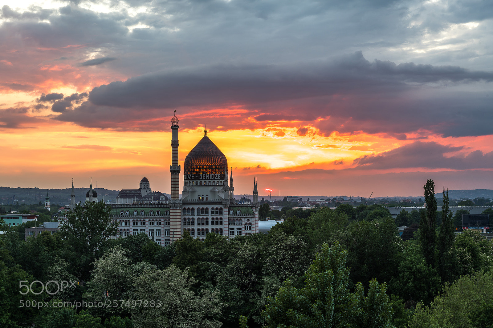 Nikon D850 sample photo. Sunset in dresden photography