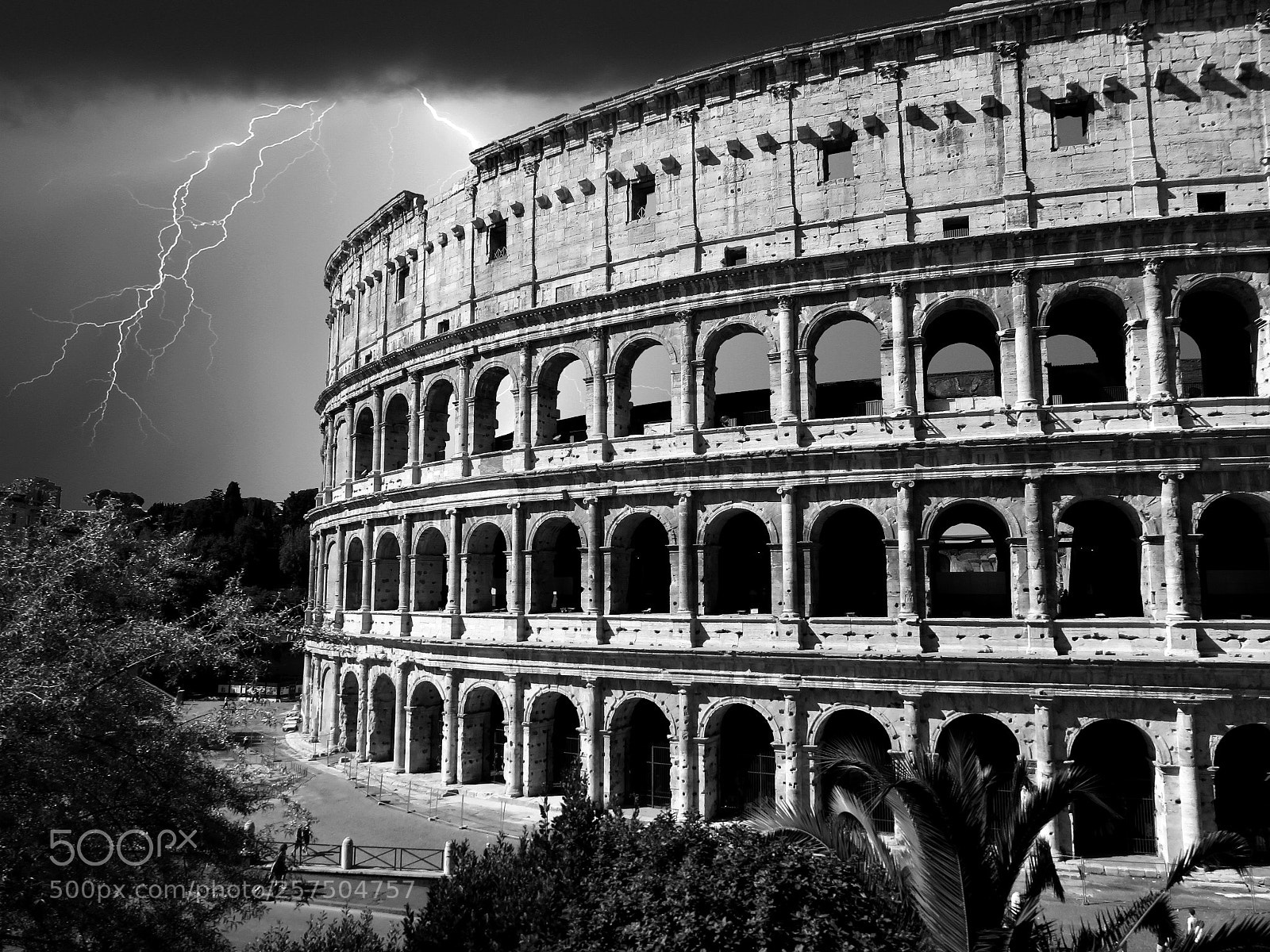 Canon PowerShot SX710 HS sample photo. Stormy coloseum photography
