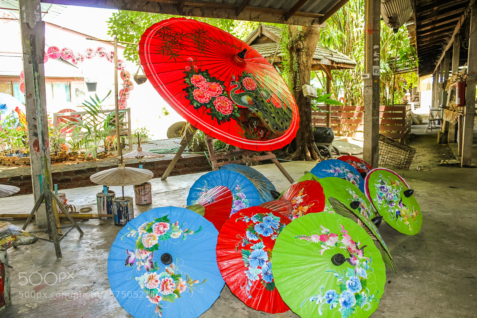 Canon EOS 550D (EOS Rebel T2i / EOS Kiss X4) sample photo. Rice paper umbrellas photography