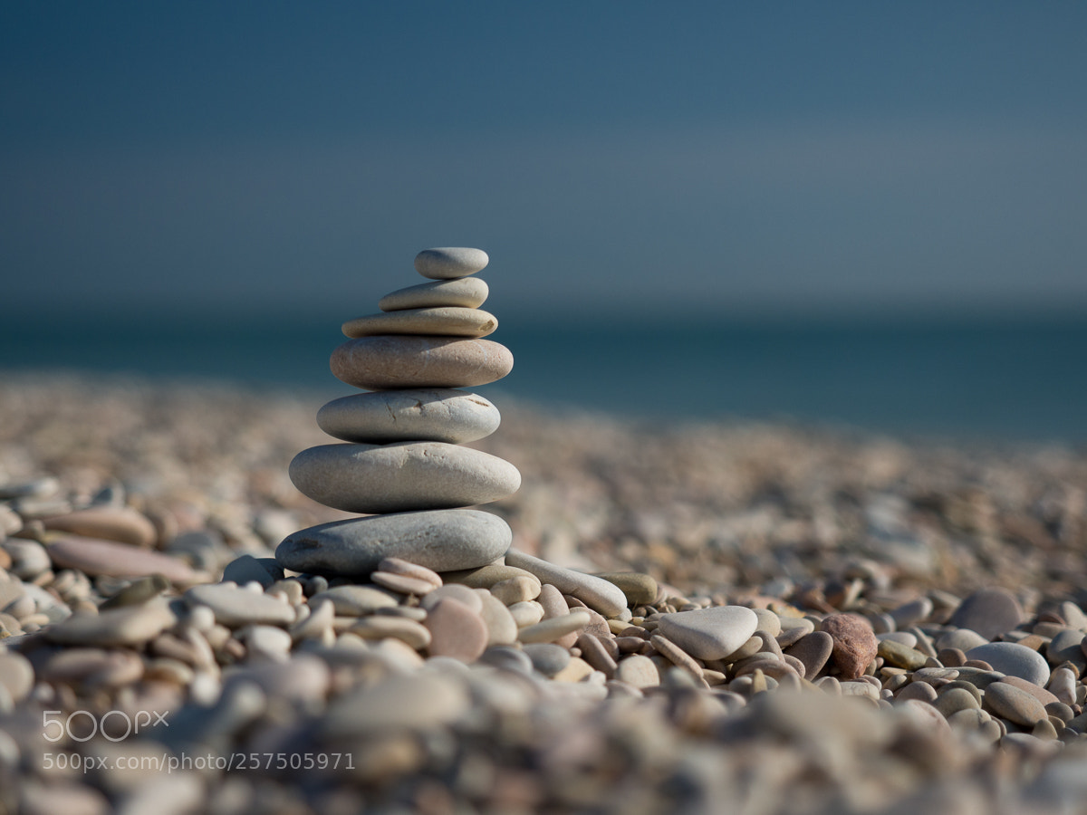 Olympus OM-D E-M10 sample photo. Stone balancing photography