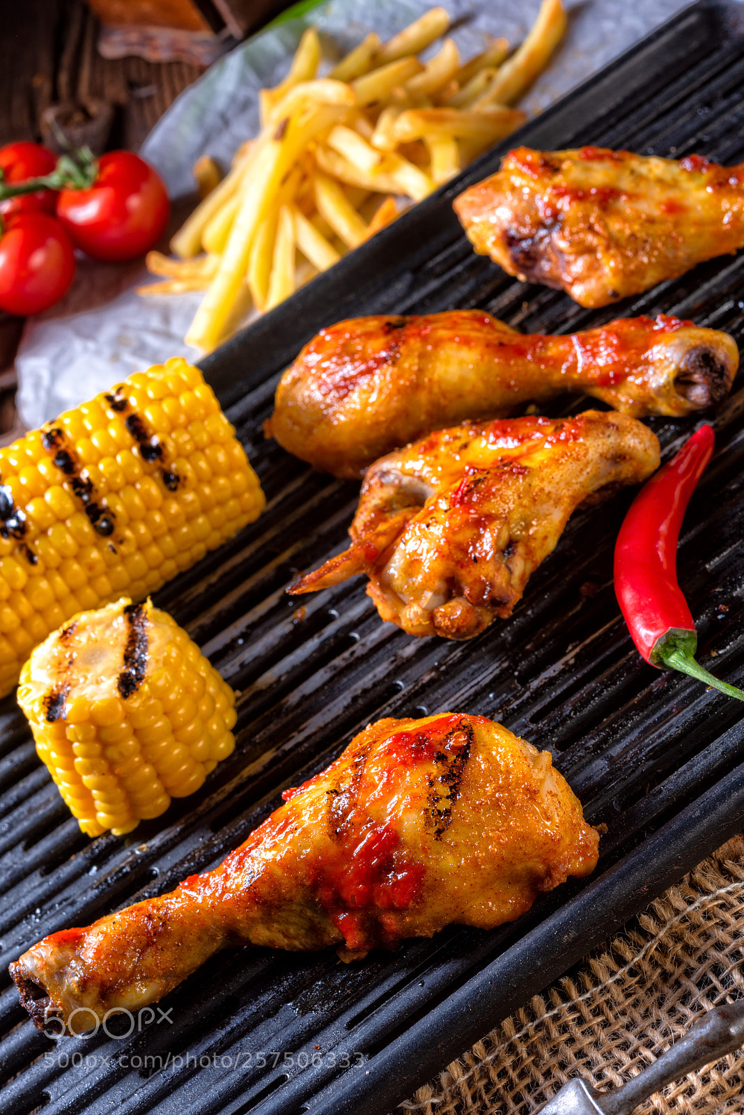 Nikon D810 sample photo. Rustic grilled chicken wings,legs,and photography