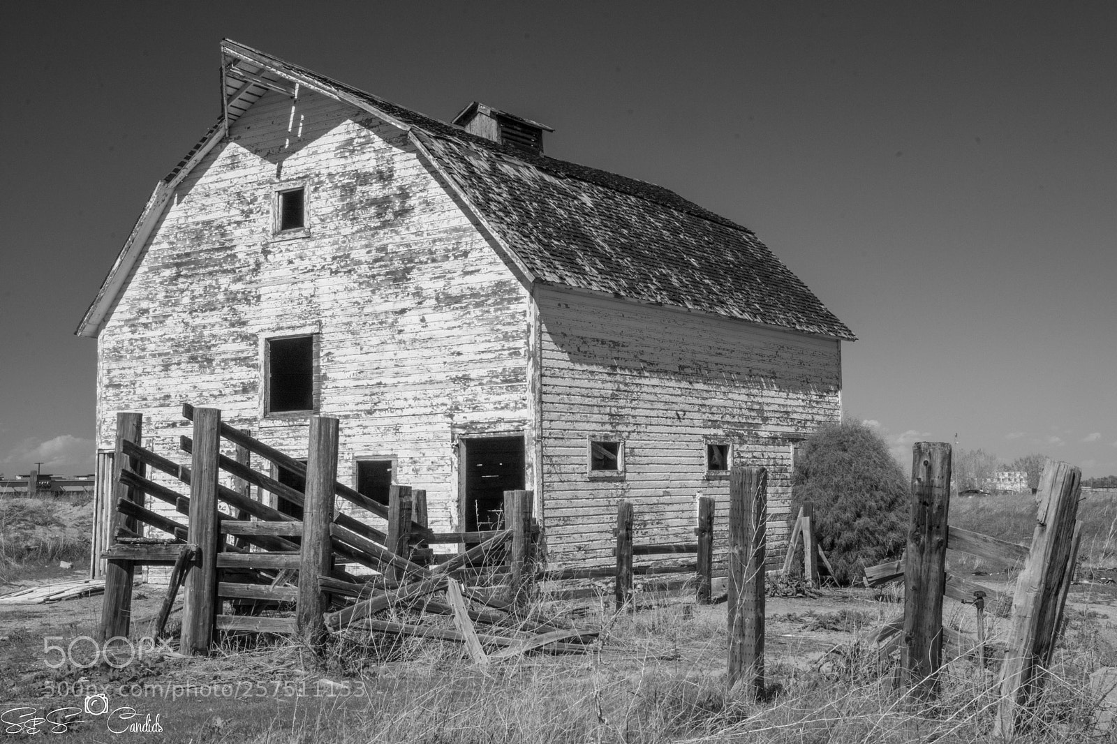 Nikon D7100 sample photo. Black and white barn photography
