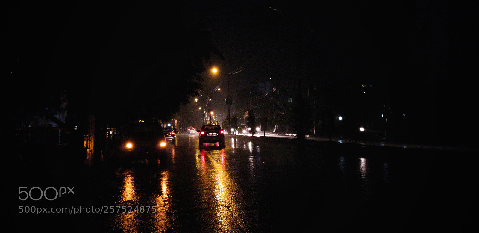Samsung Galaxy S9+ sample photo. Rain + tail lights photography