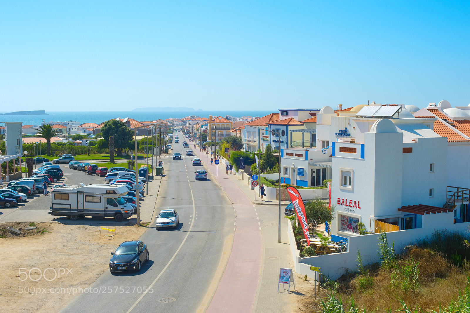 Nikon Df sample photo. Aerial skyline baleal road photography