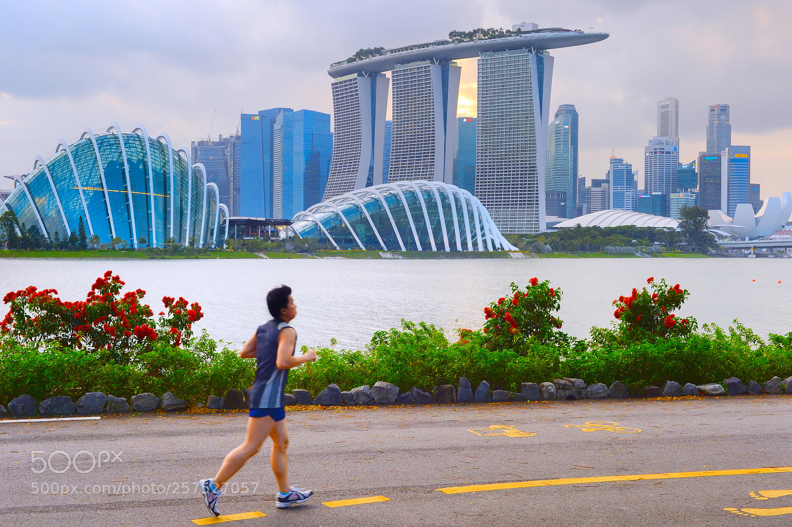 Nikon Df sample photo. Man jogging in singapore photography