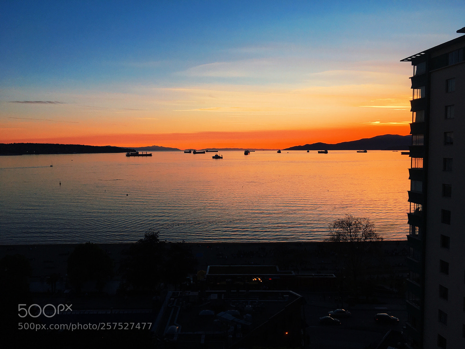 Apple iPhone 6s Plus sample photo. Sunset on english bay photography