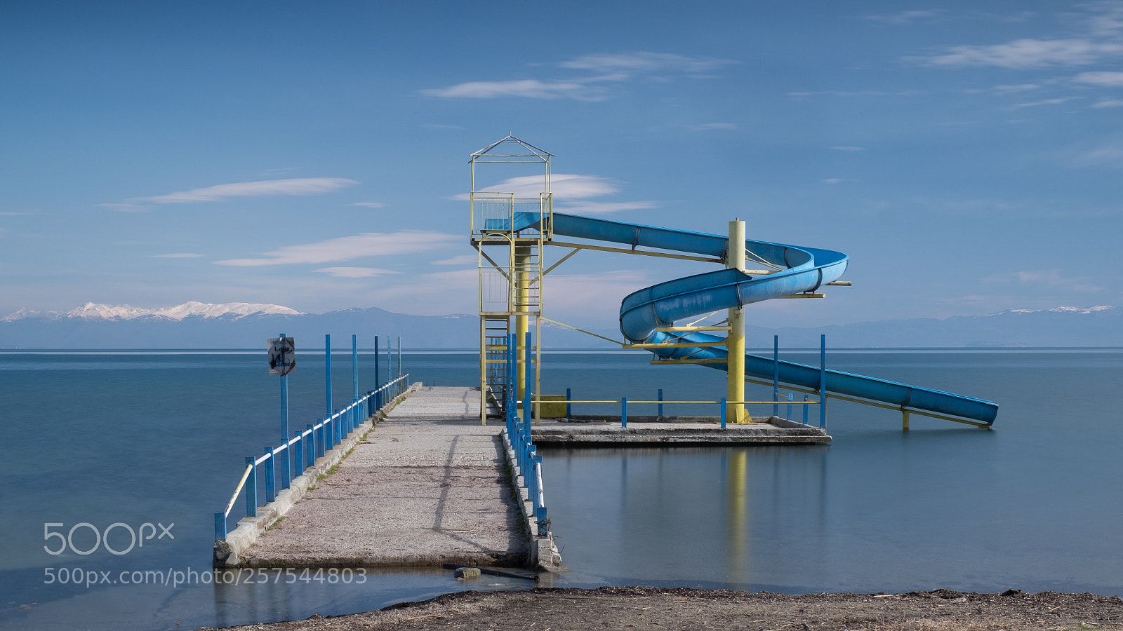 Fujifilm X-T2 sample photo. Water slide, lake ohrid photography