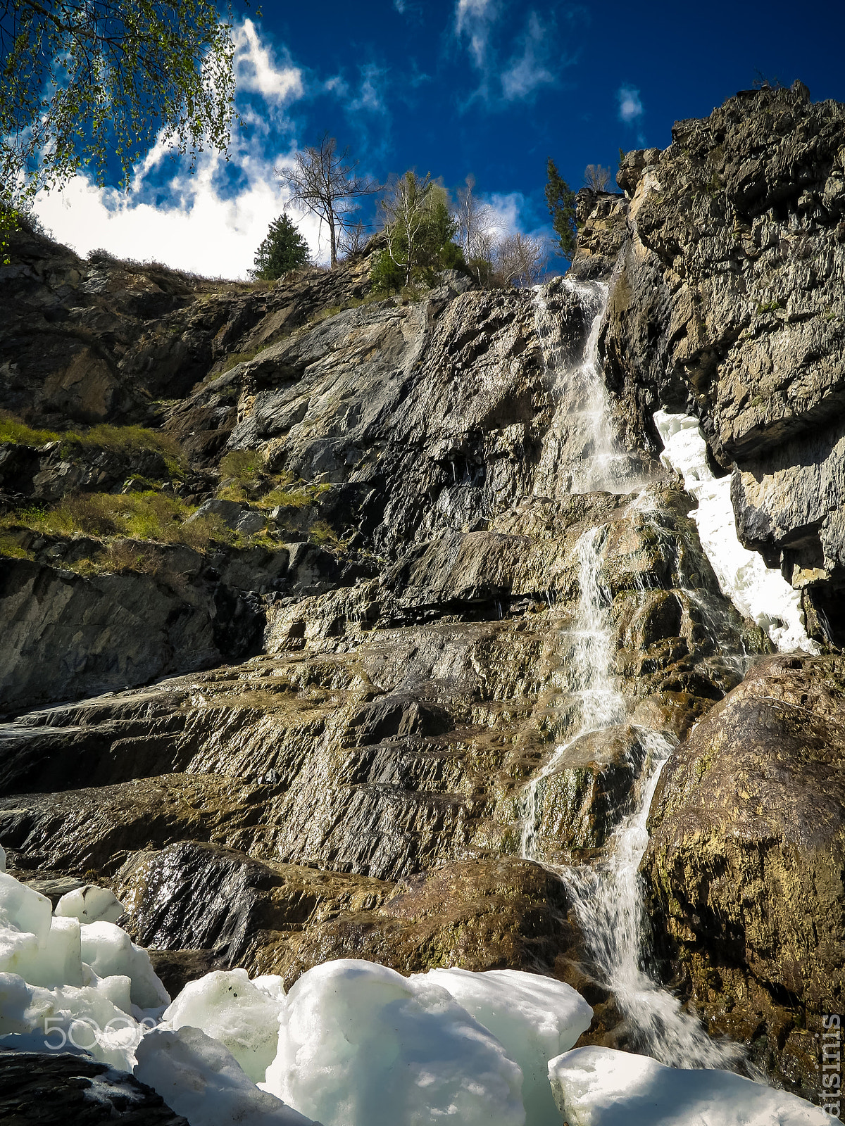 Canon PowerShot G1 X sample photo. Altay. waterfall photography