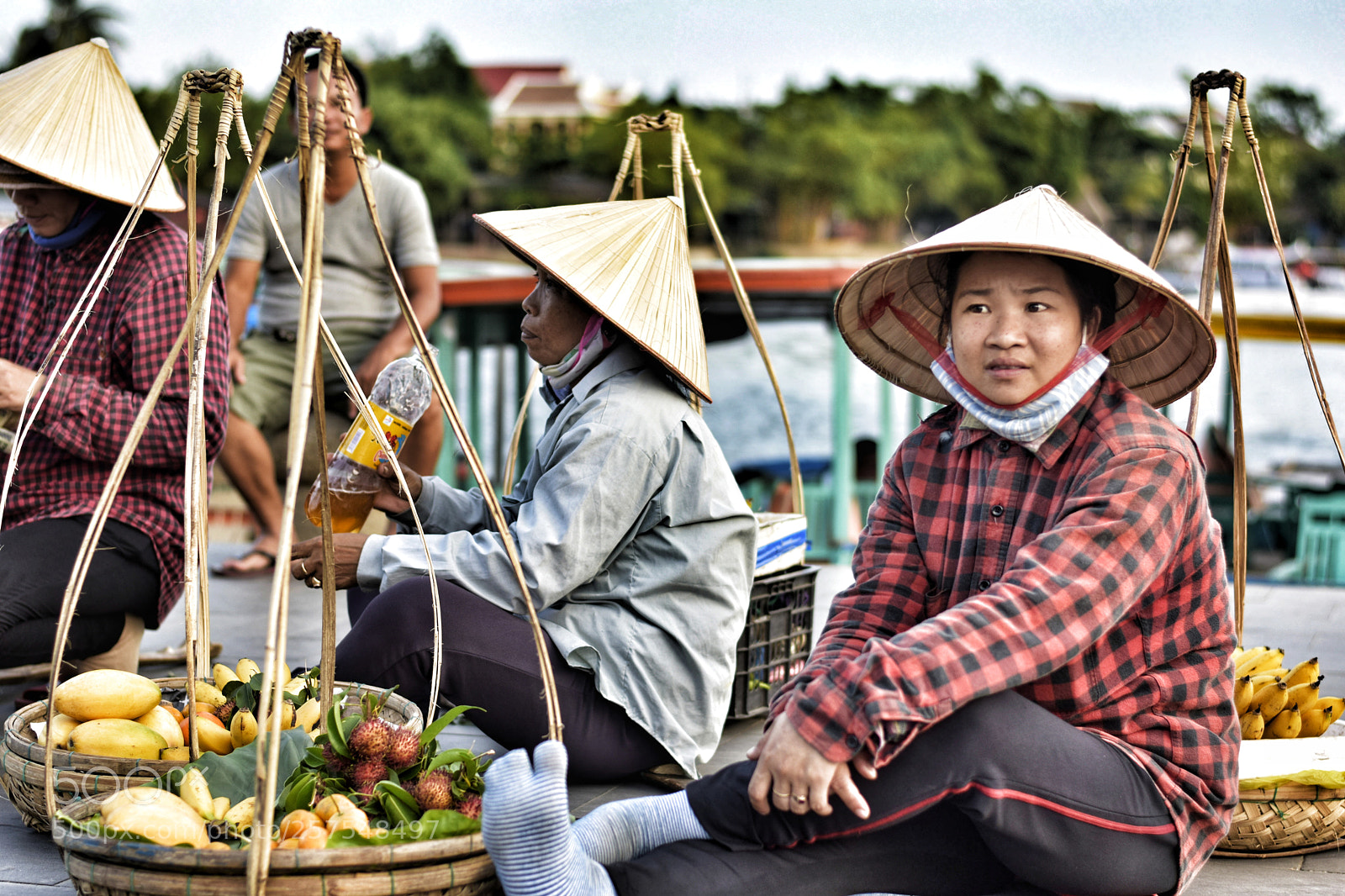 Nikon D3300 sample photo. Hoi an fruit vendors photography