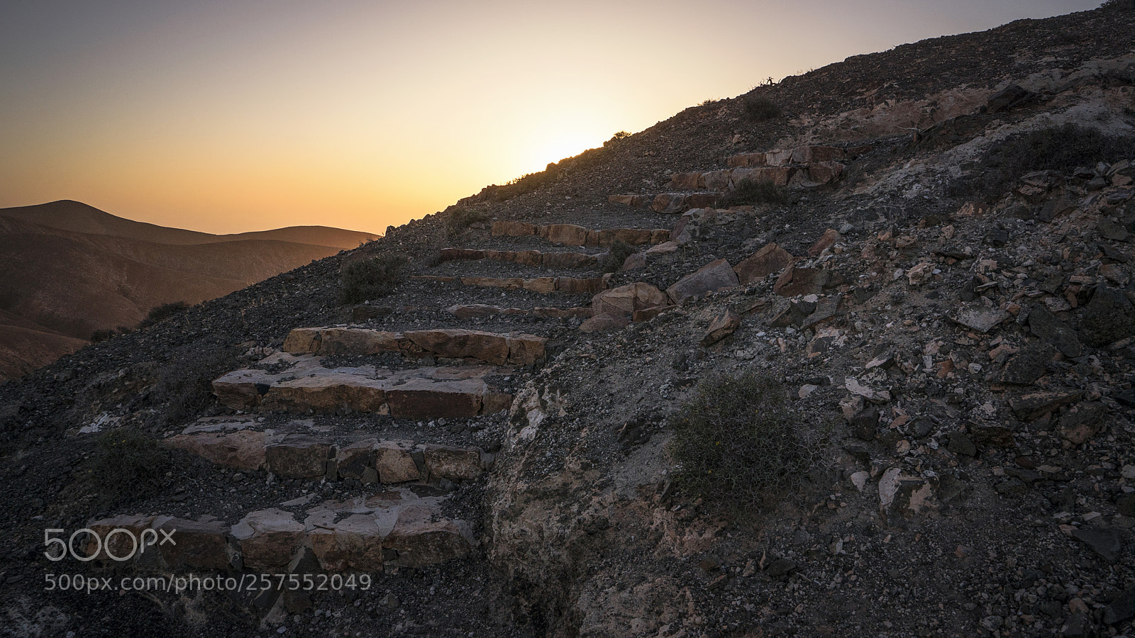 Sony a7R sample photo. Stairs on the sunset. photography