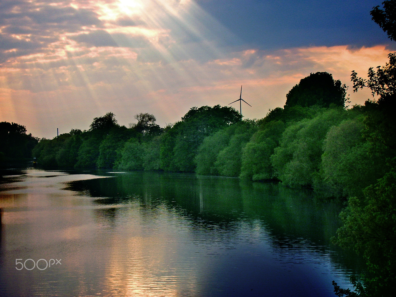 Olympus FE115,X715 sample photo. Sonnenuntergang an der ruhr photography