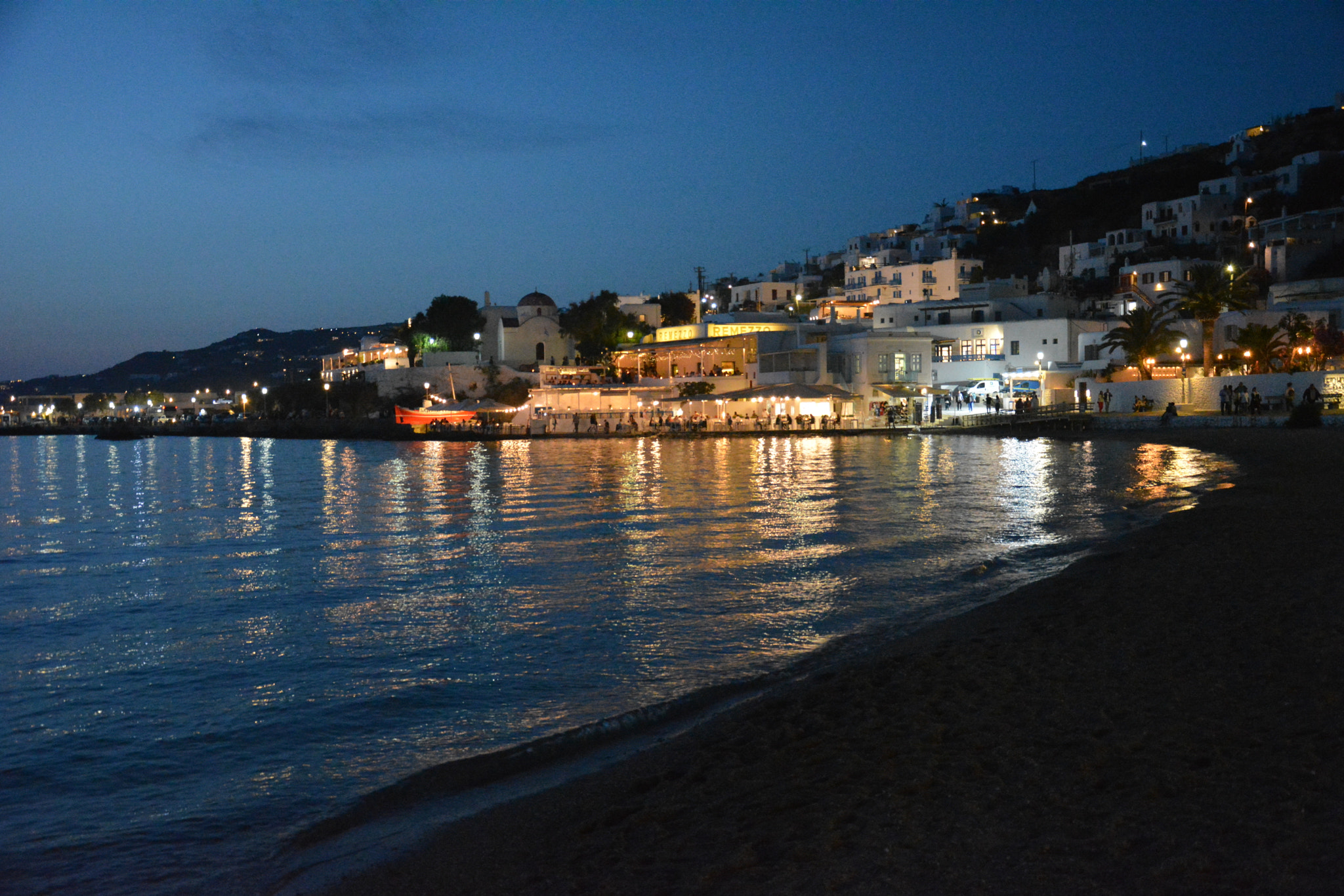 Nikon D5200 sample photo. Mykonos at night photography